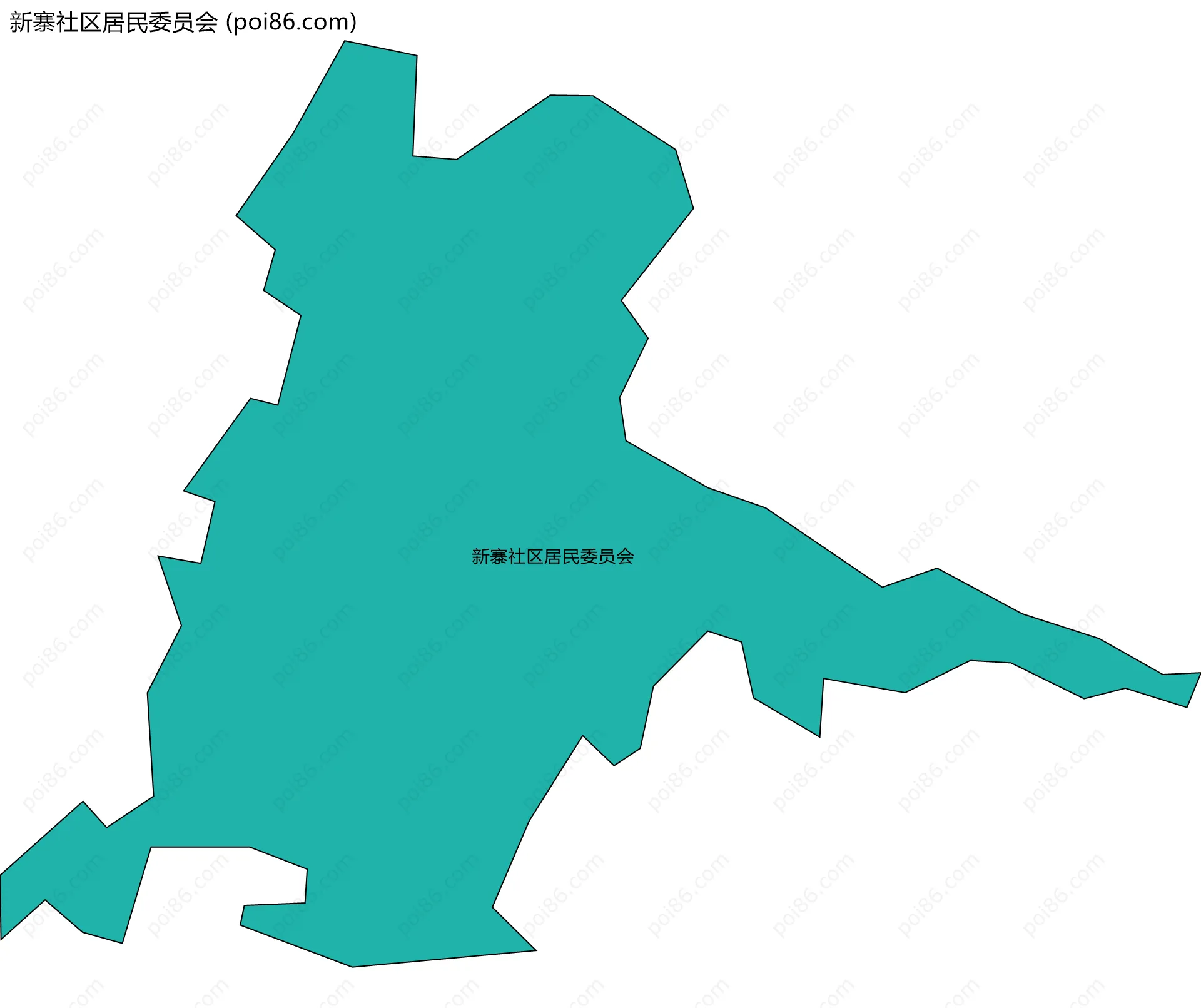 新寨社区居民委员会边界地图