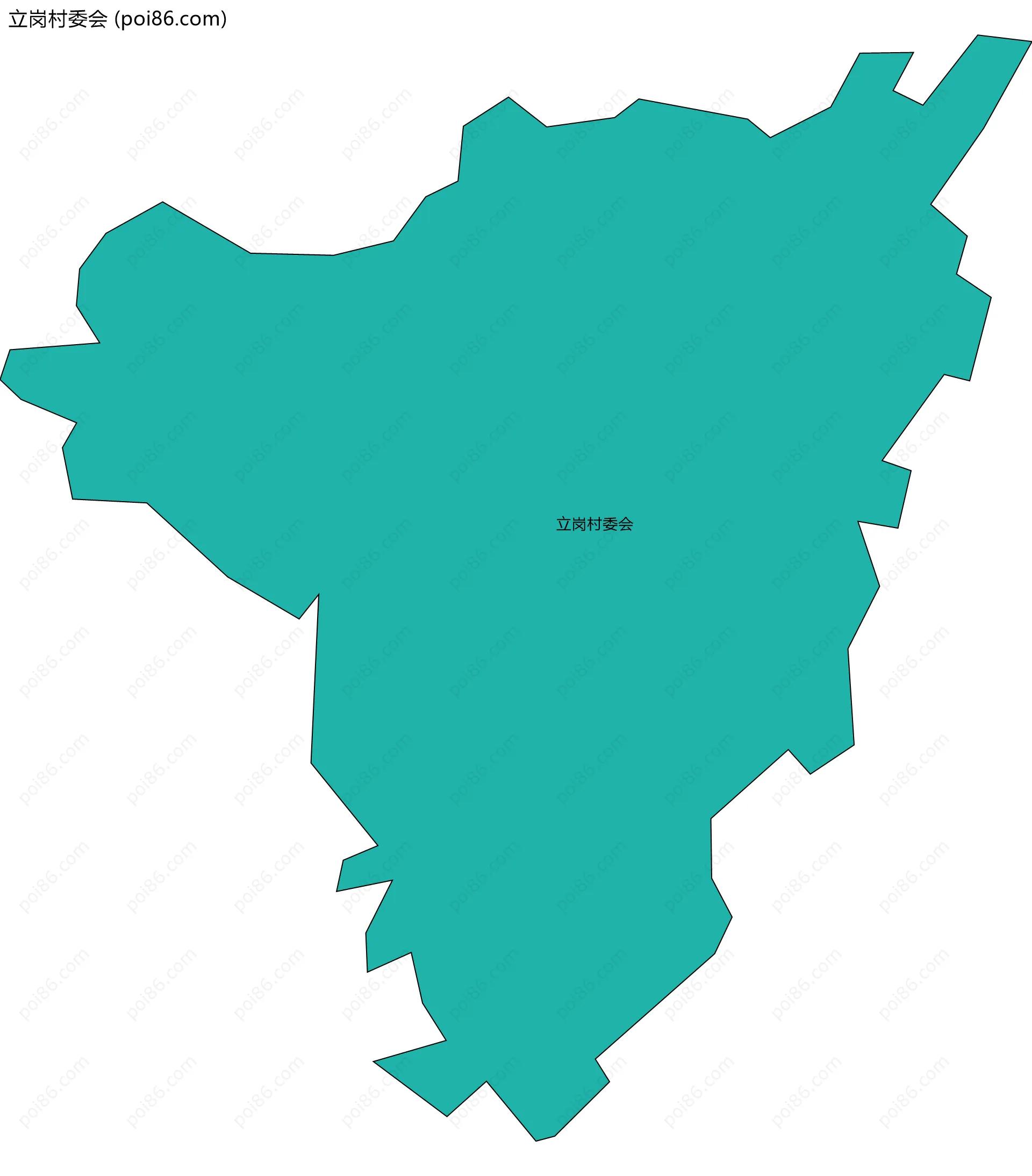 立岗村委会边界地图