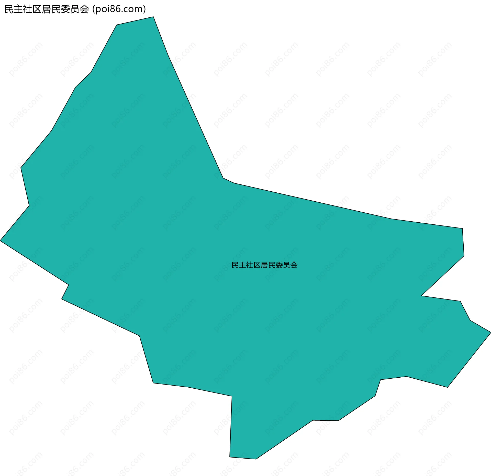 民主社区居民委员会边界地图