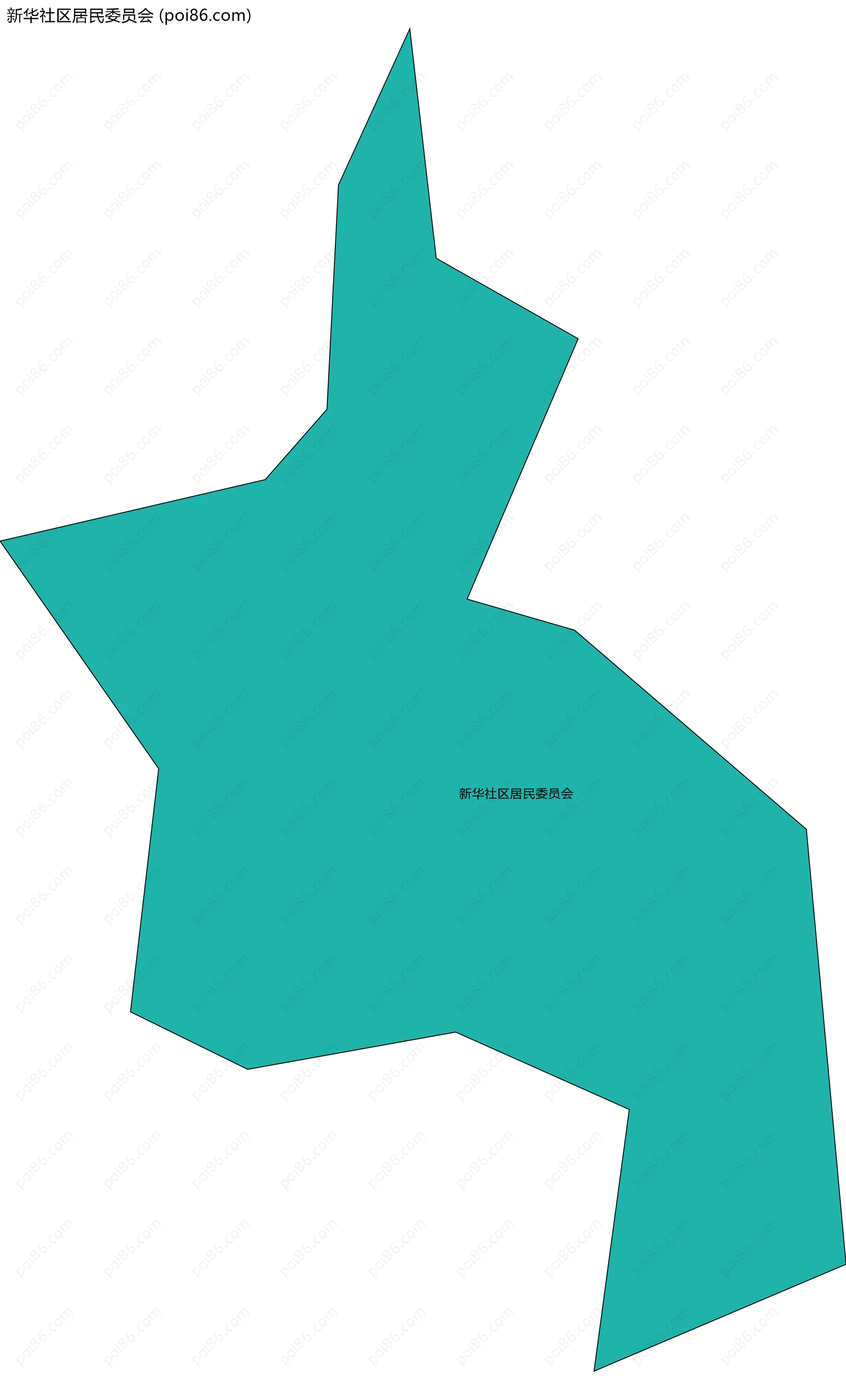 新华社区居民委员会边界地图