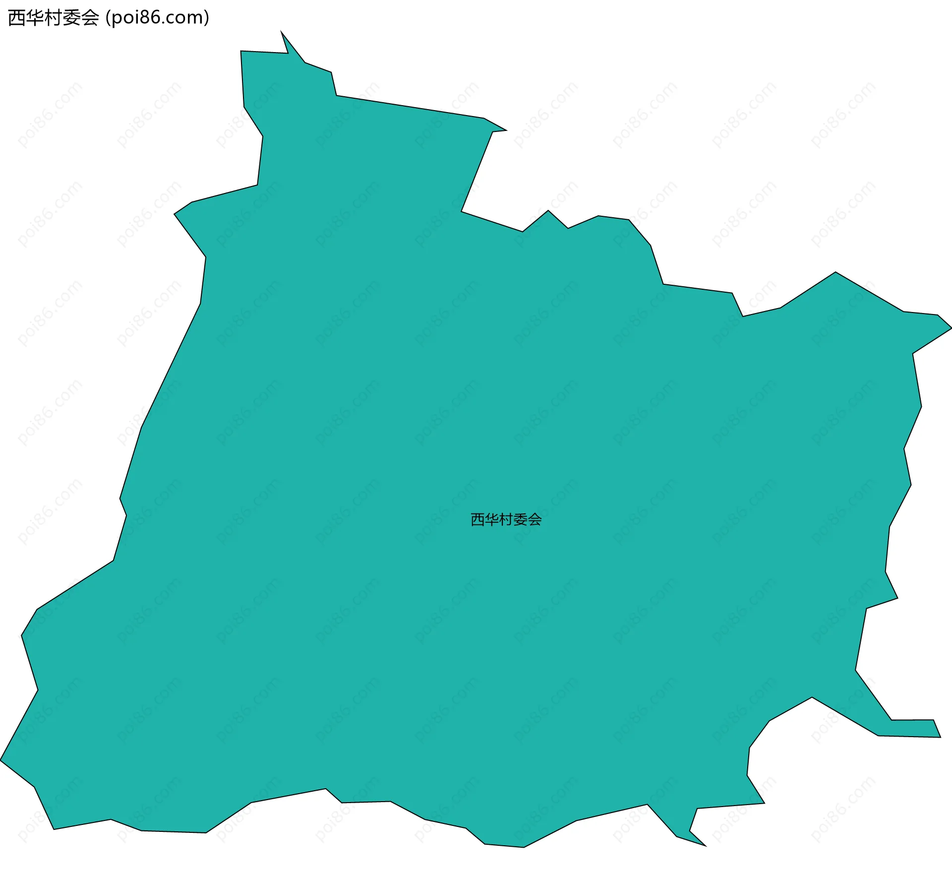 西华村委会边界地图