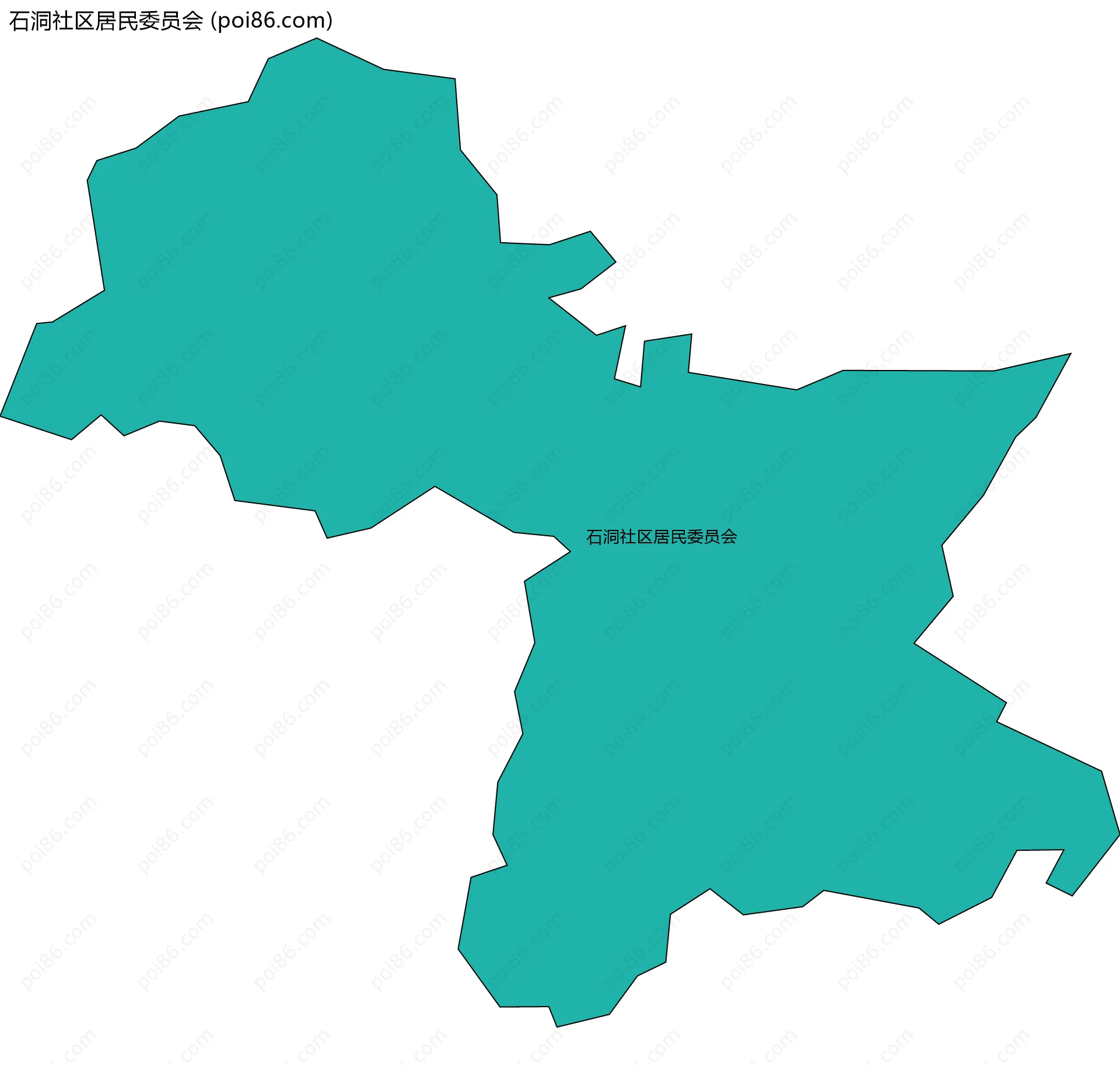 石洞社区居民委员会边界地图