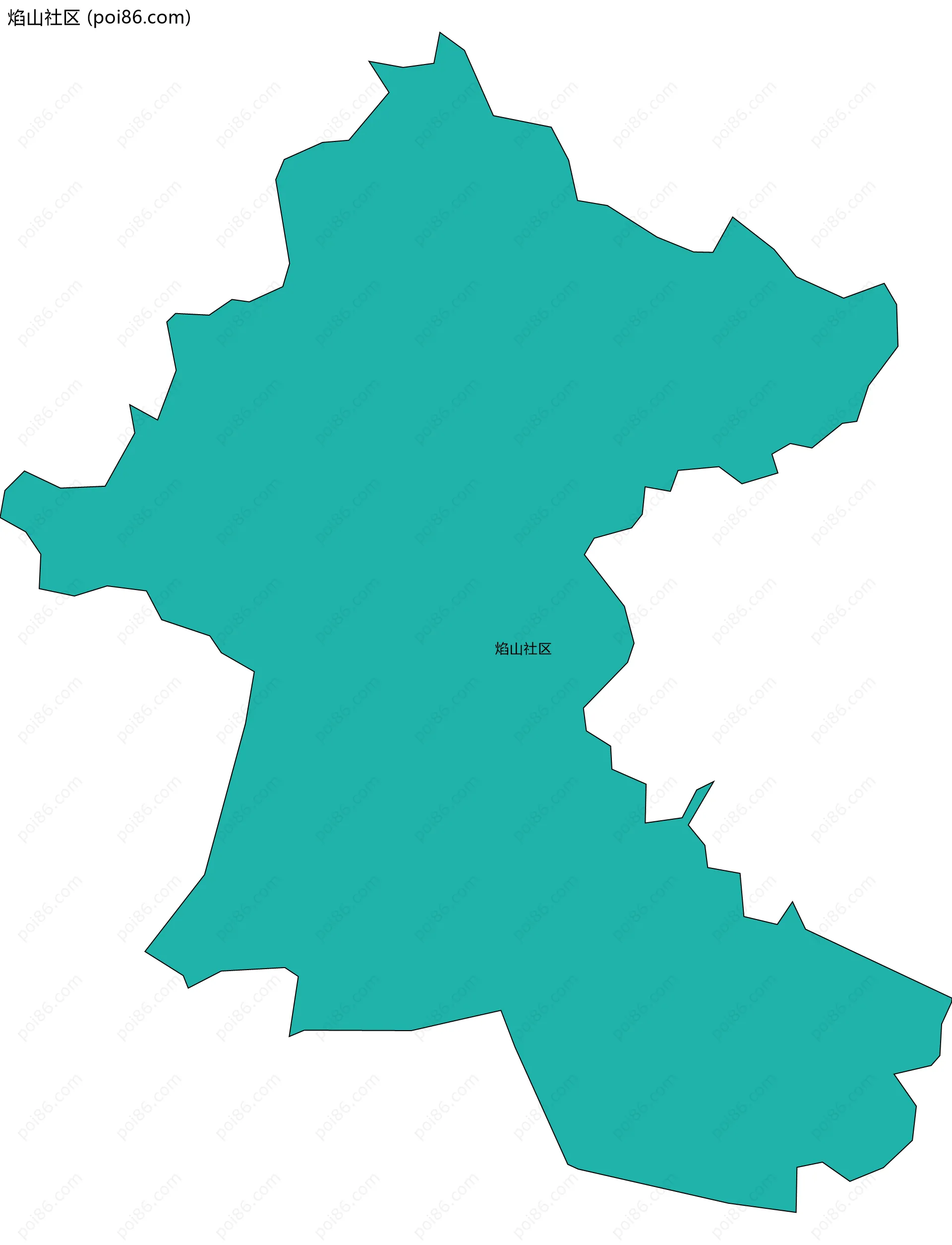 焰山社区边界地图