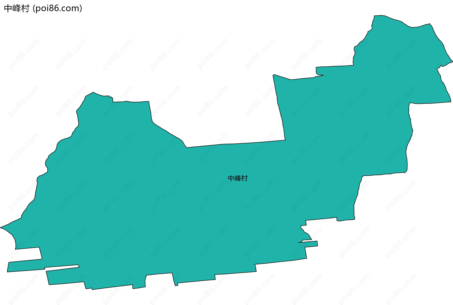 中峰村边界地图