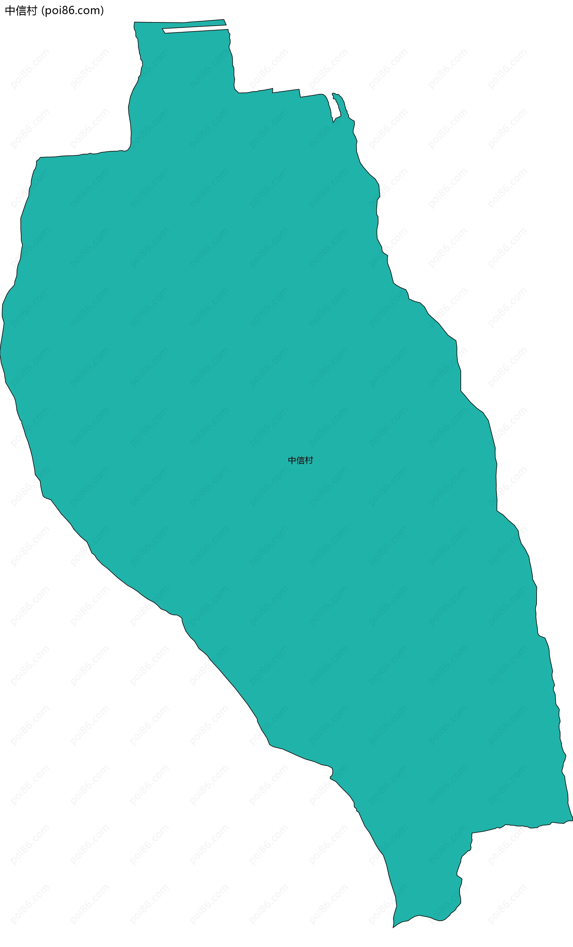 中信村边界地图