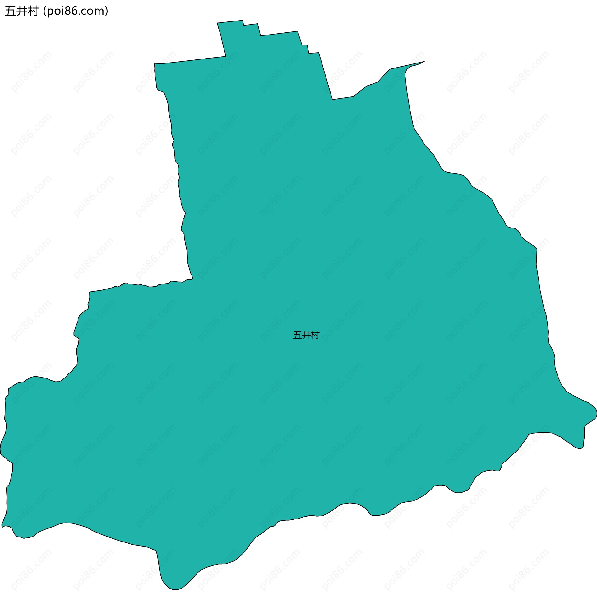 五井村边界地图