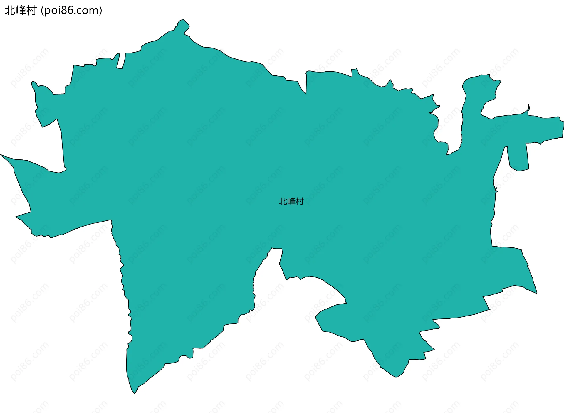 北峰村边界地图