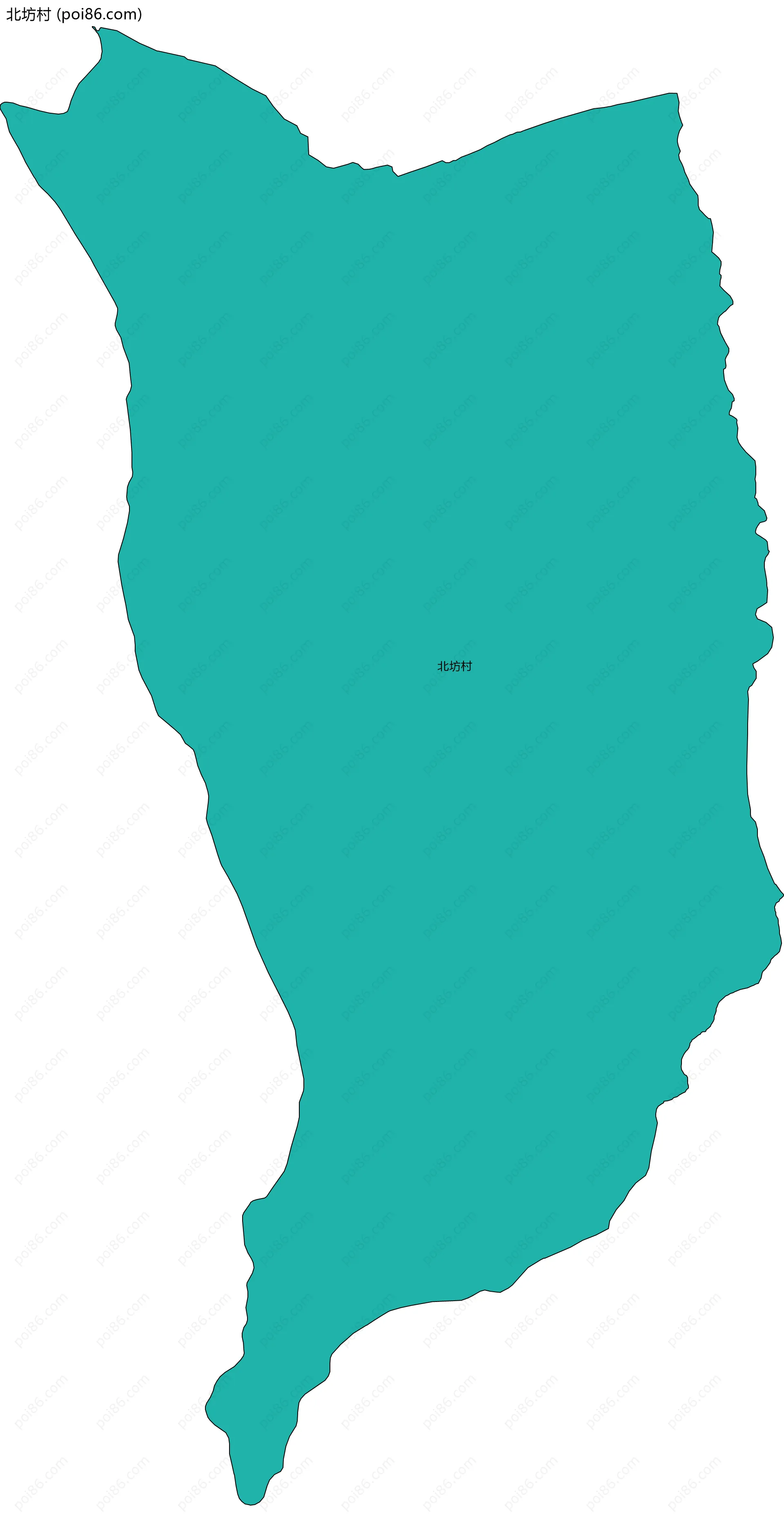 北坊村边界地图