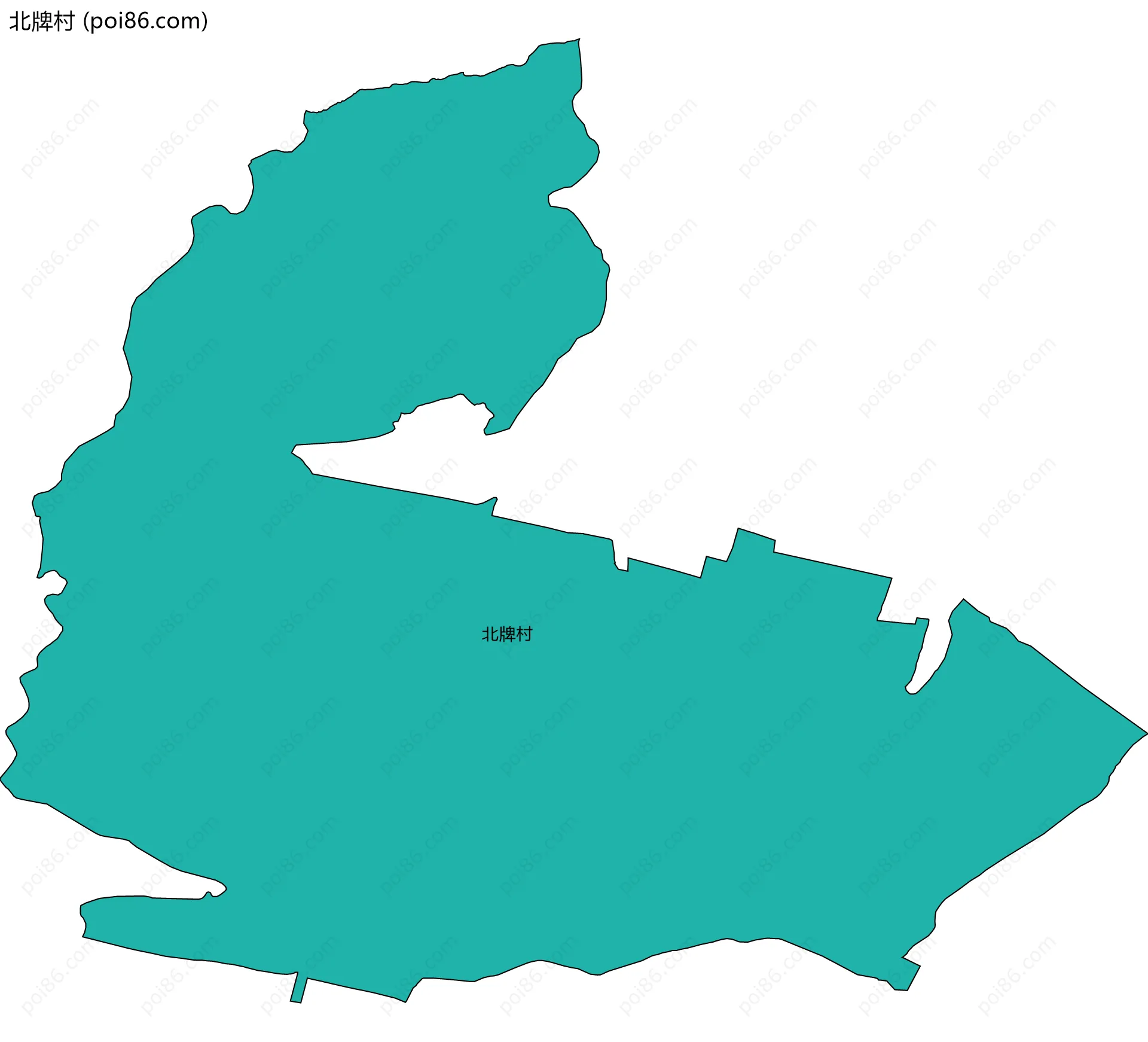 北牌村边界地图