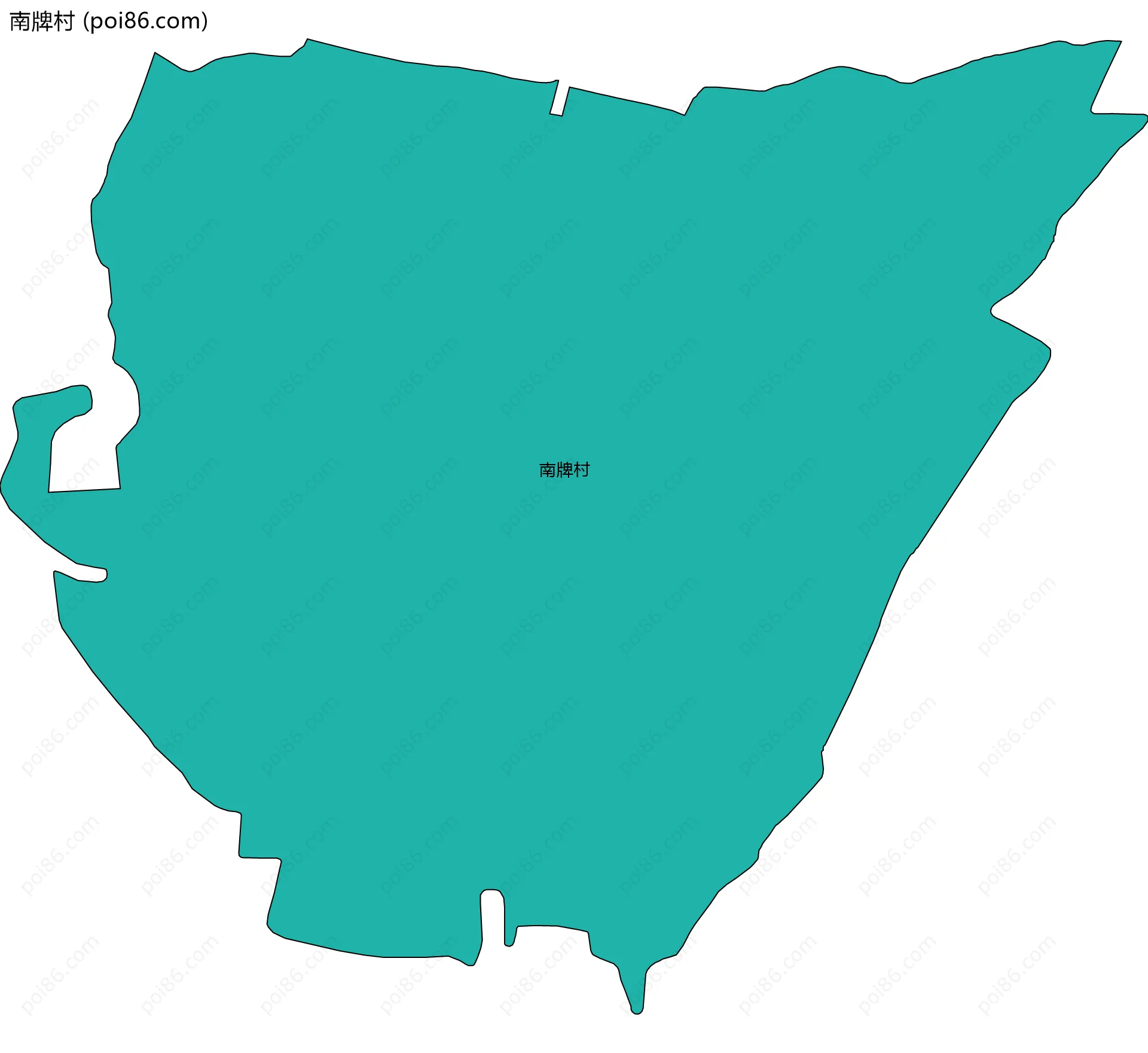 南牌村边界地图