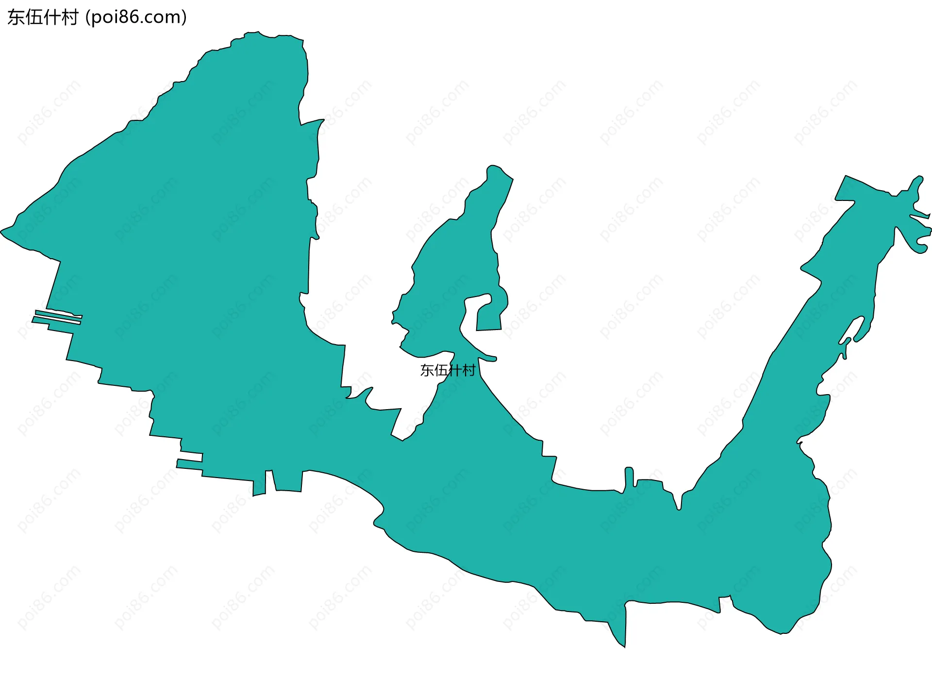 东伍什村边界地图