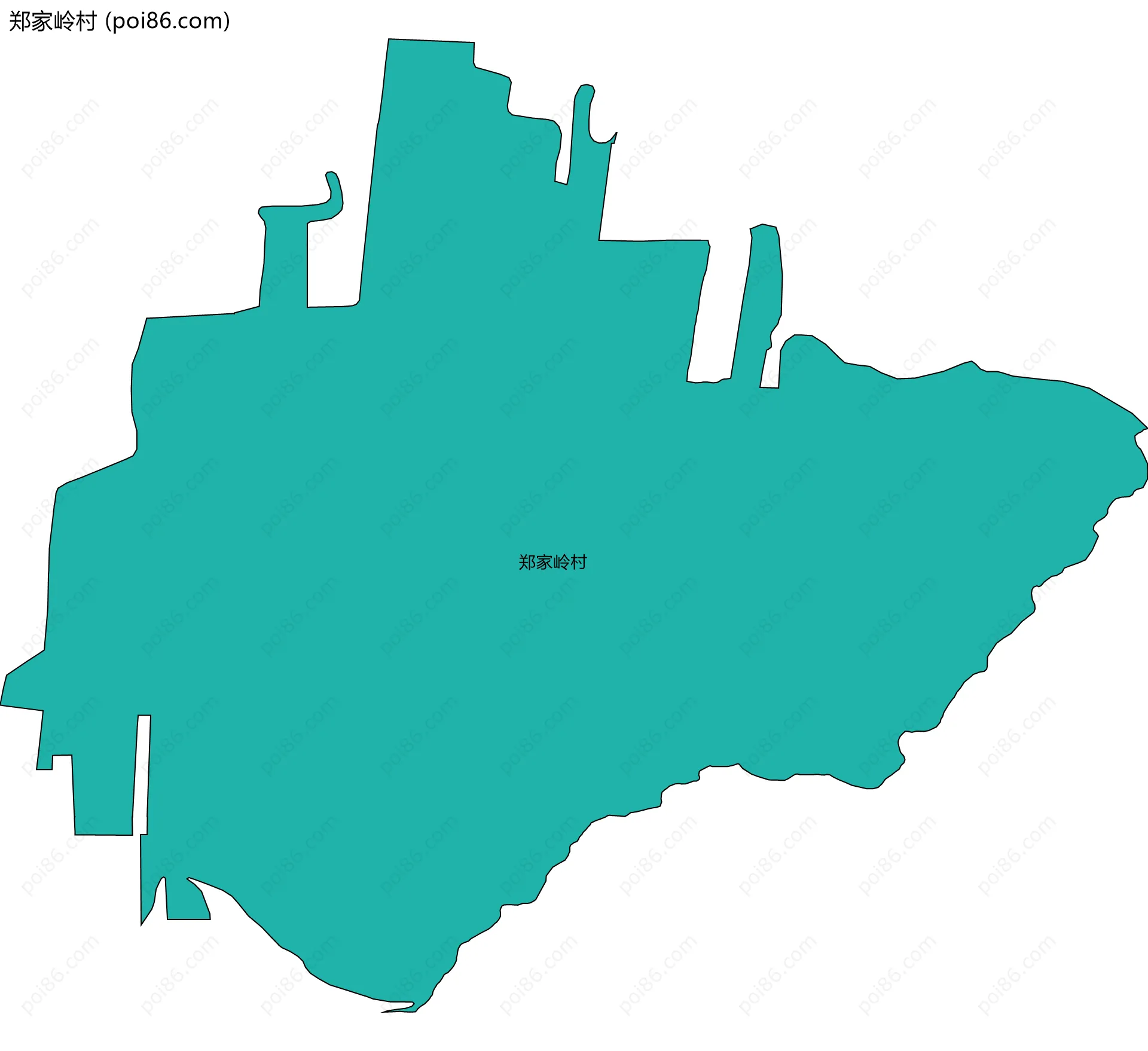 郑家岭村边界地图