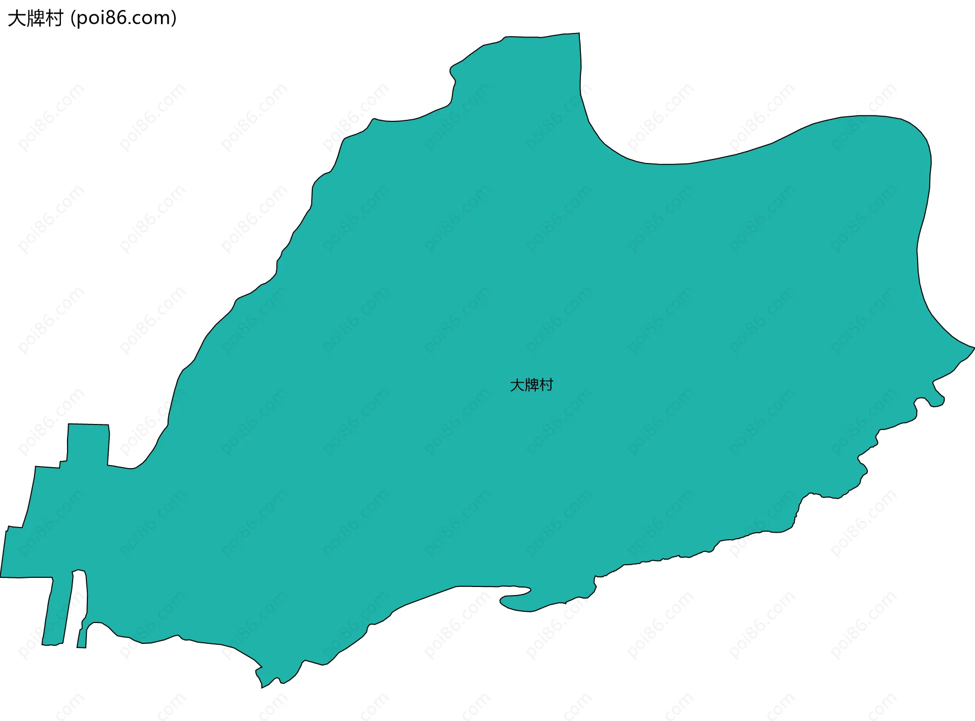大牌村边界地图