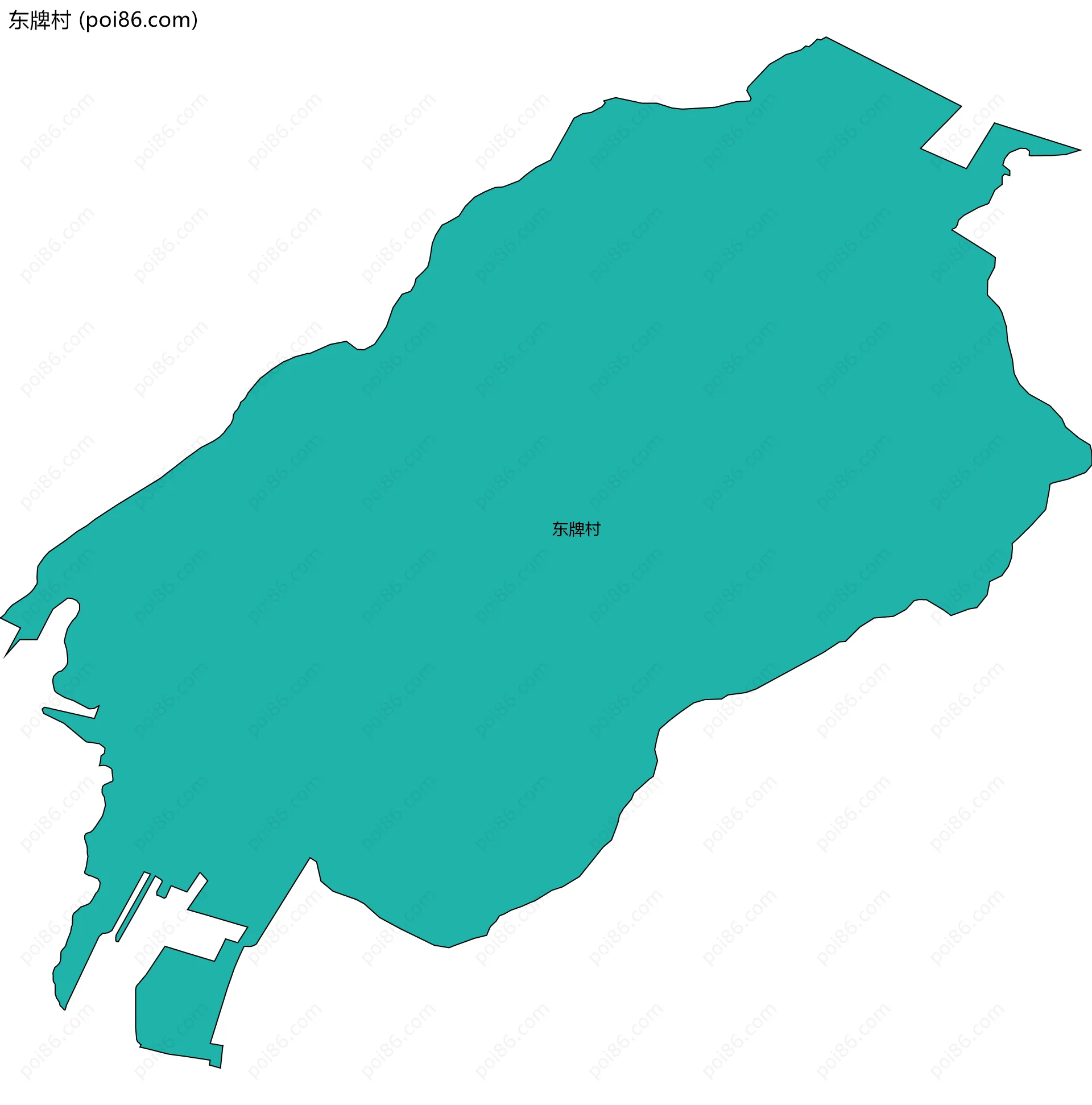 东牌村边界地图