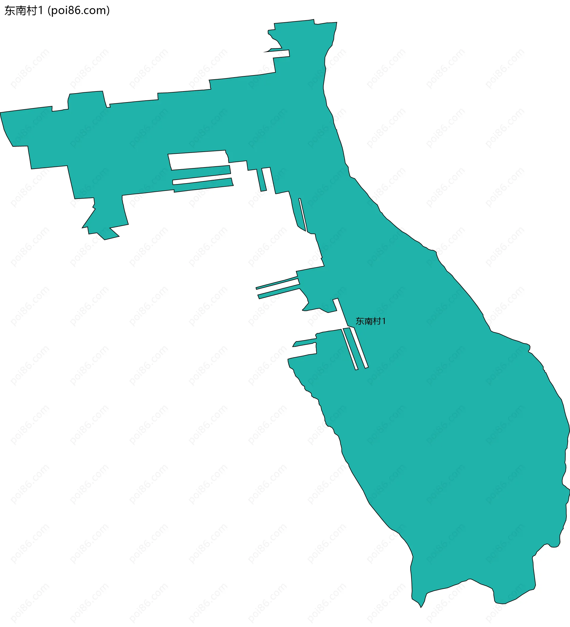 东南村1边界地图