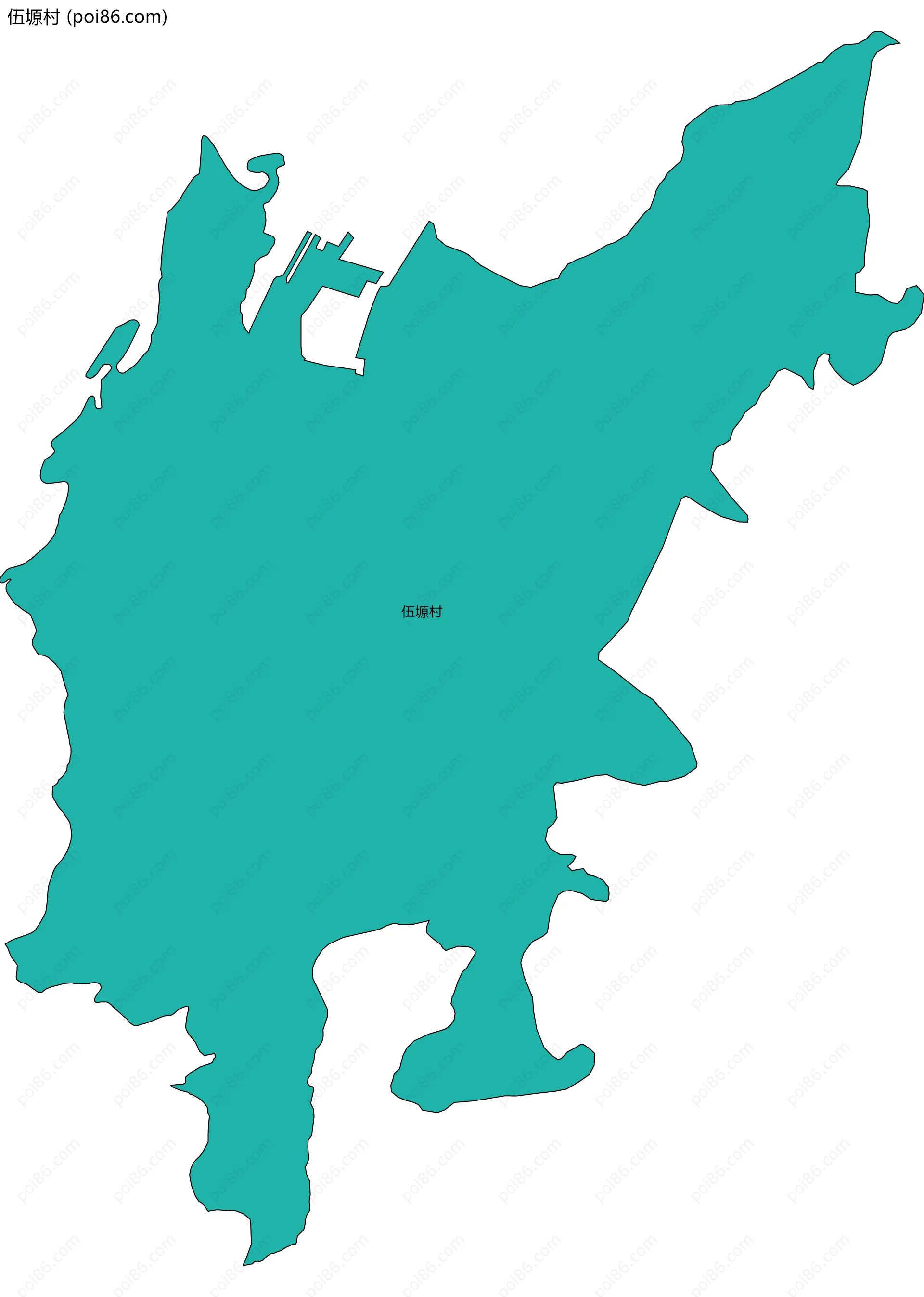 伍塬村边界地图