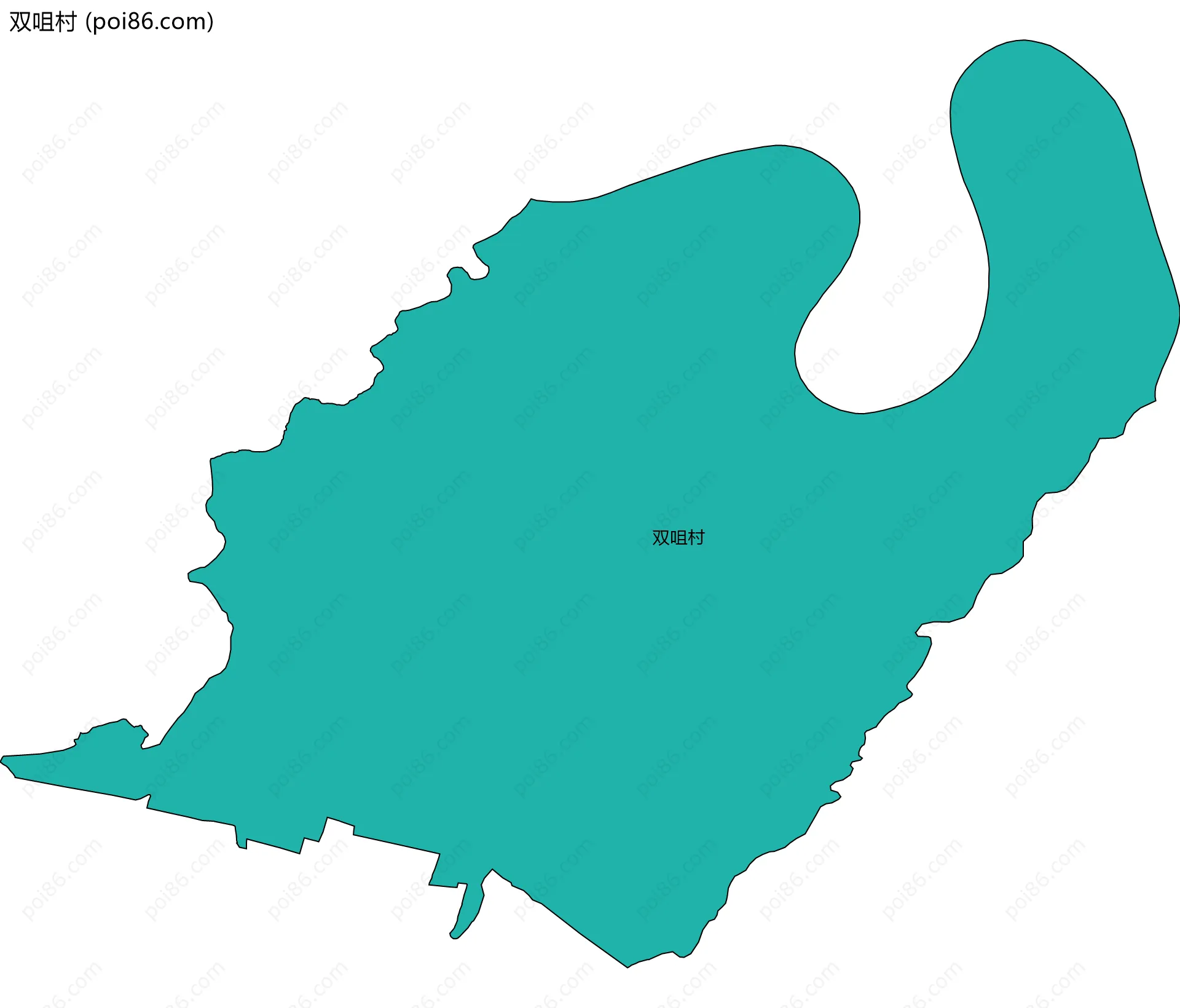 双咀村边界地图