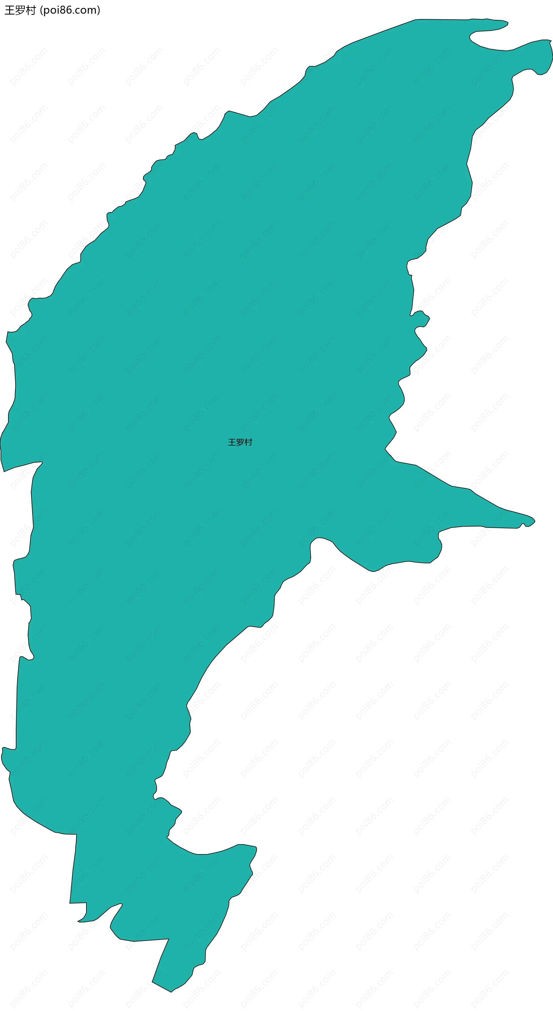 王罗村边界地图