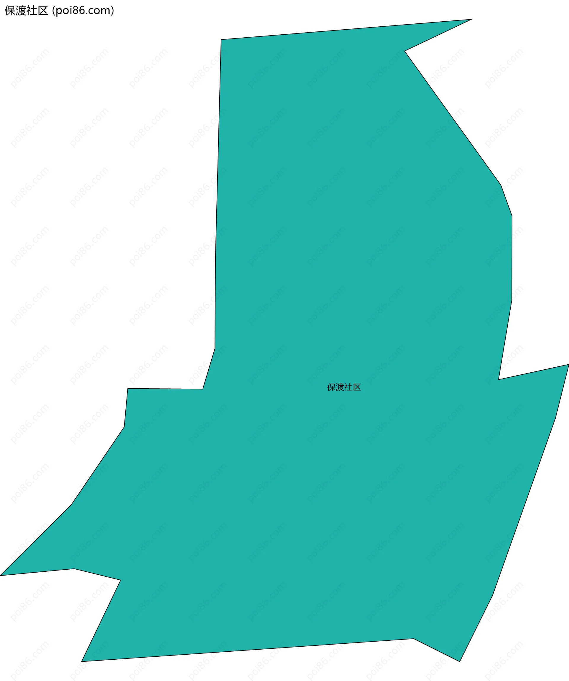 保渡社区边界地图