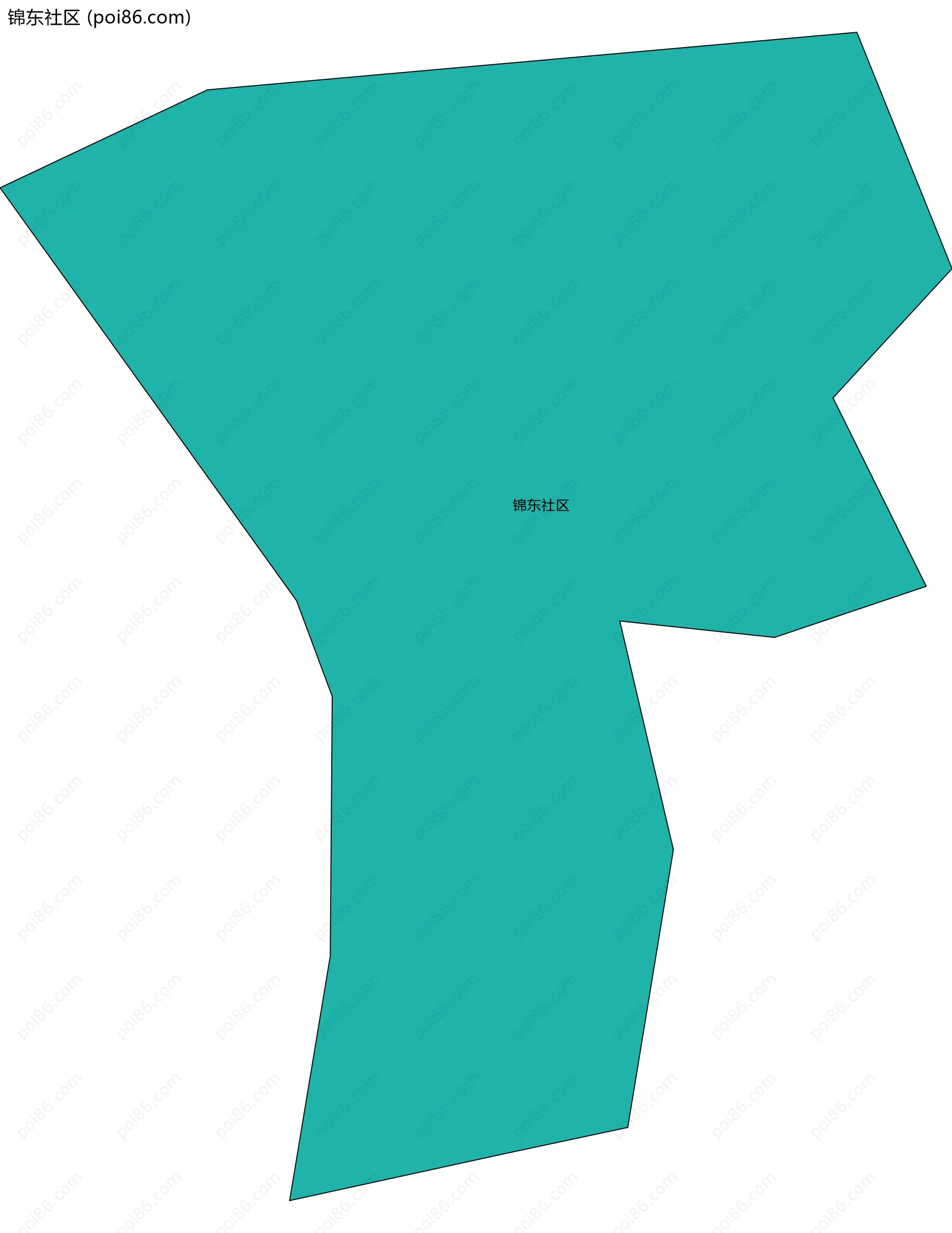 锦东社区边界地图