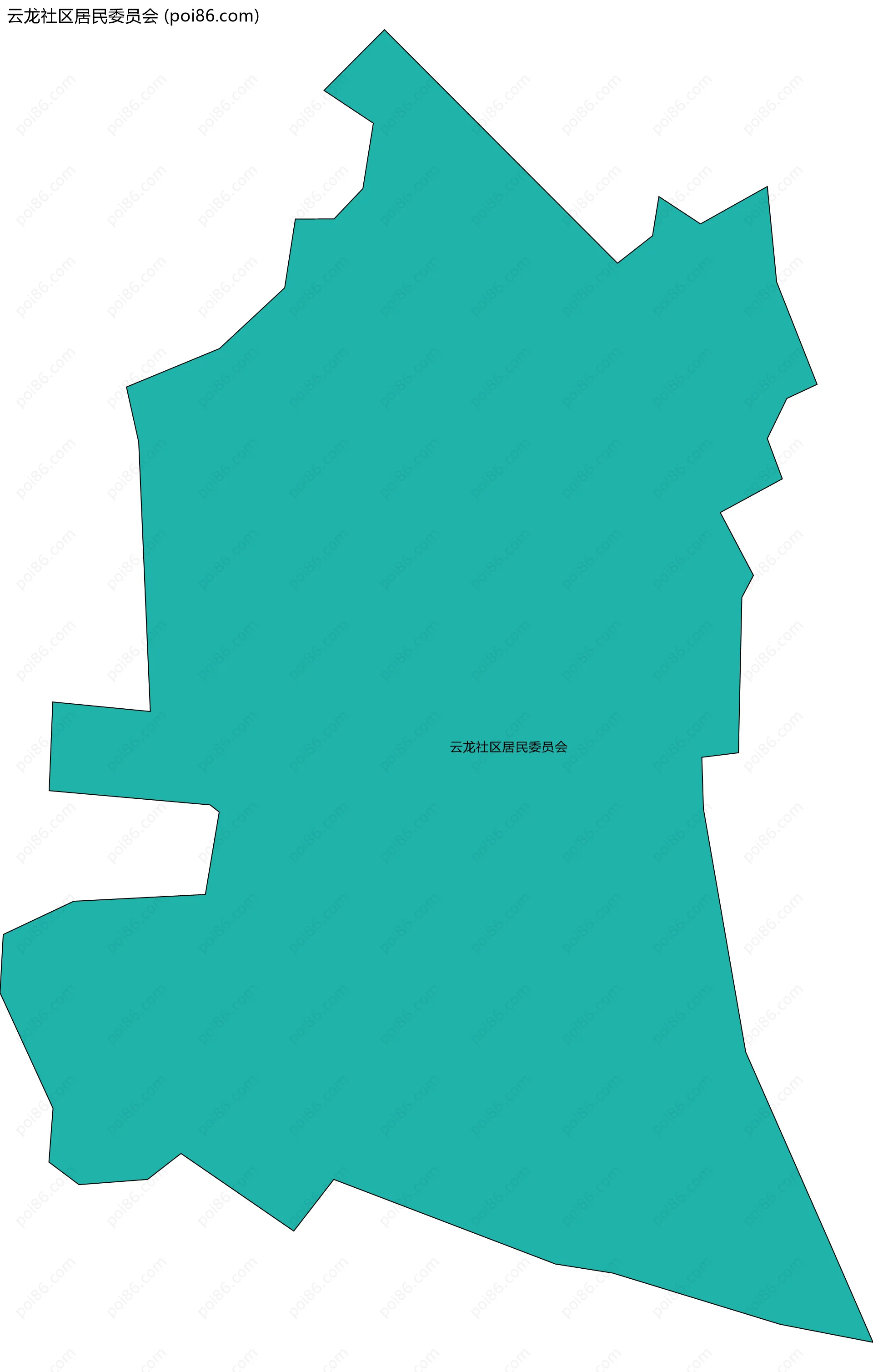 云龙社区居民委员会边界地图