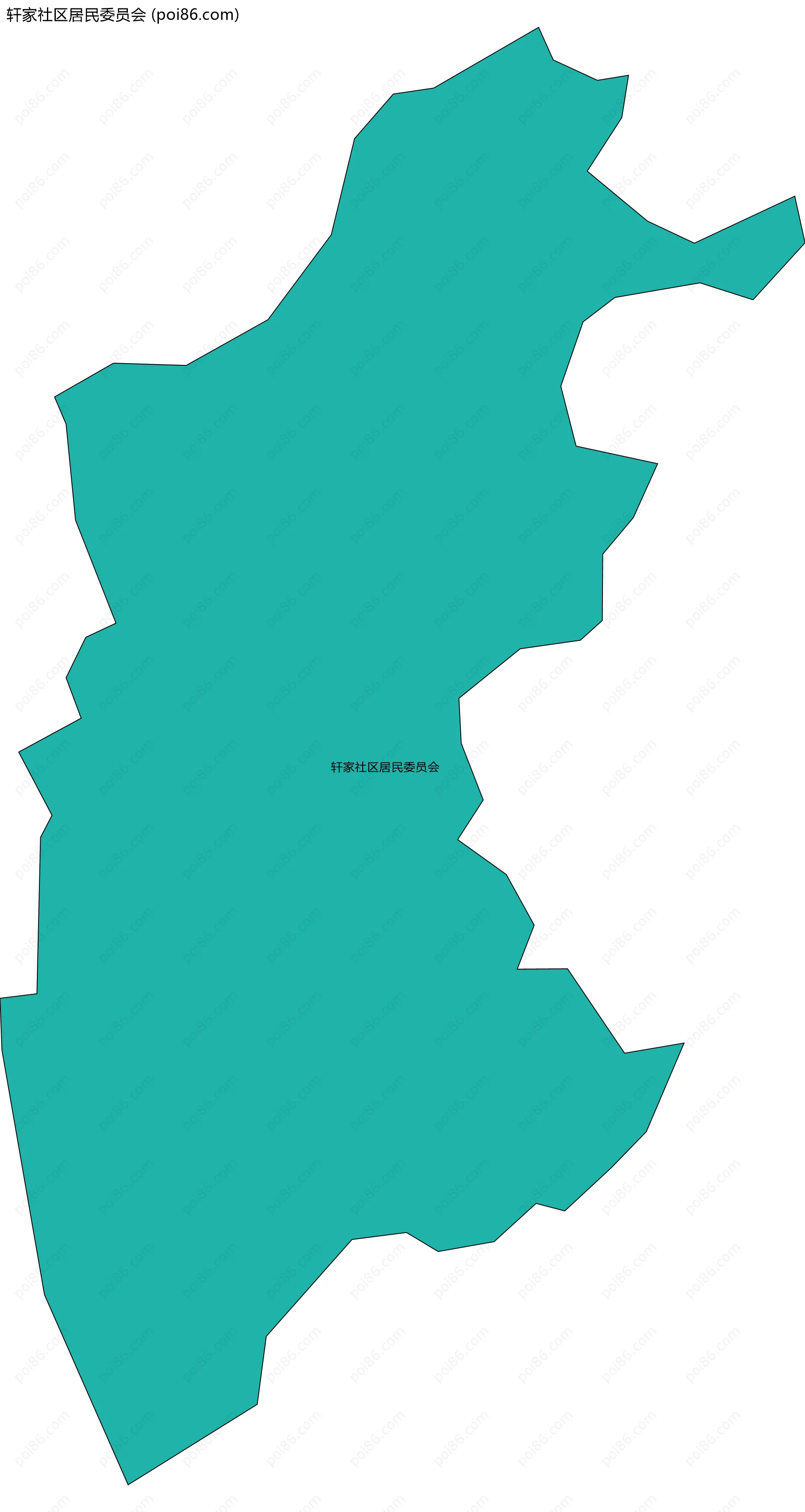 轩家社区居民委员会边界地图
