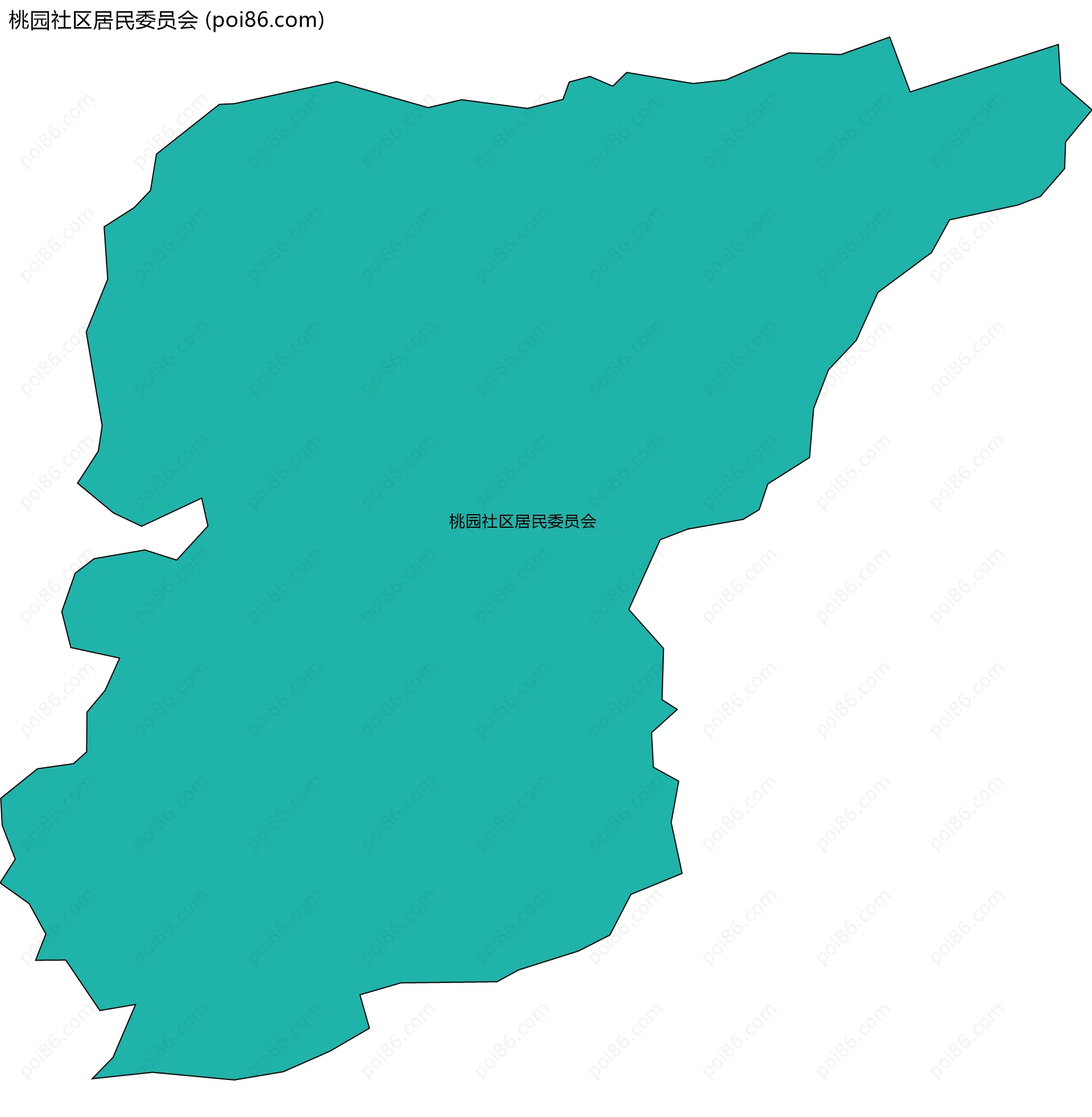 桃园社区居民委员会边界地图