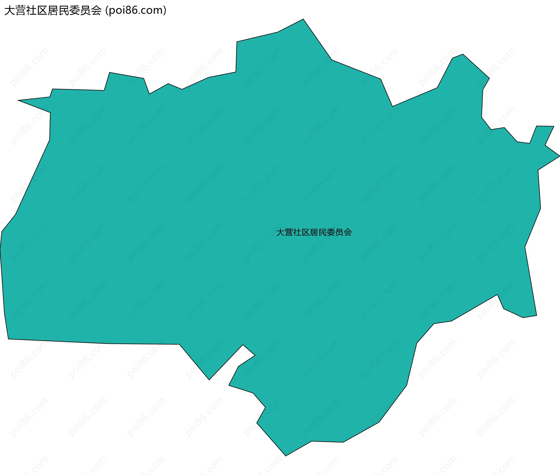 大营社区居民委员会边界地图