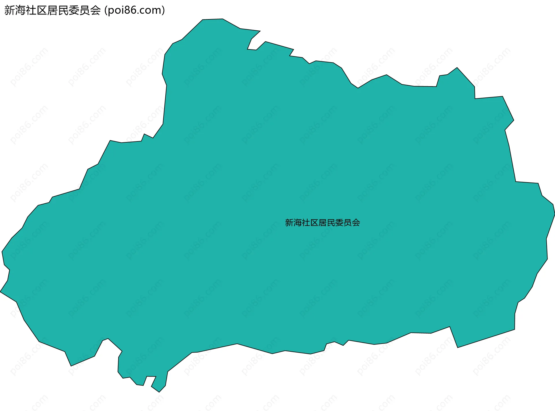 新海社区居民委员会边界地图