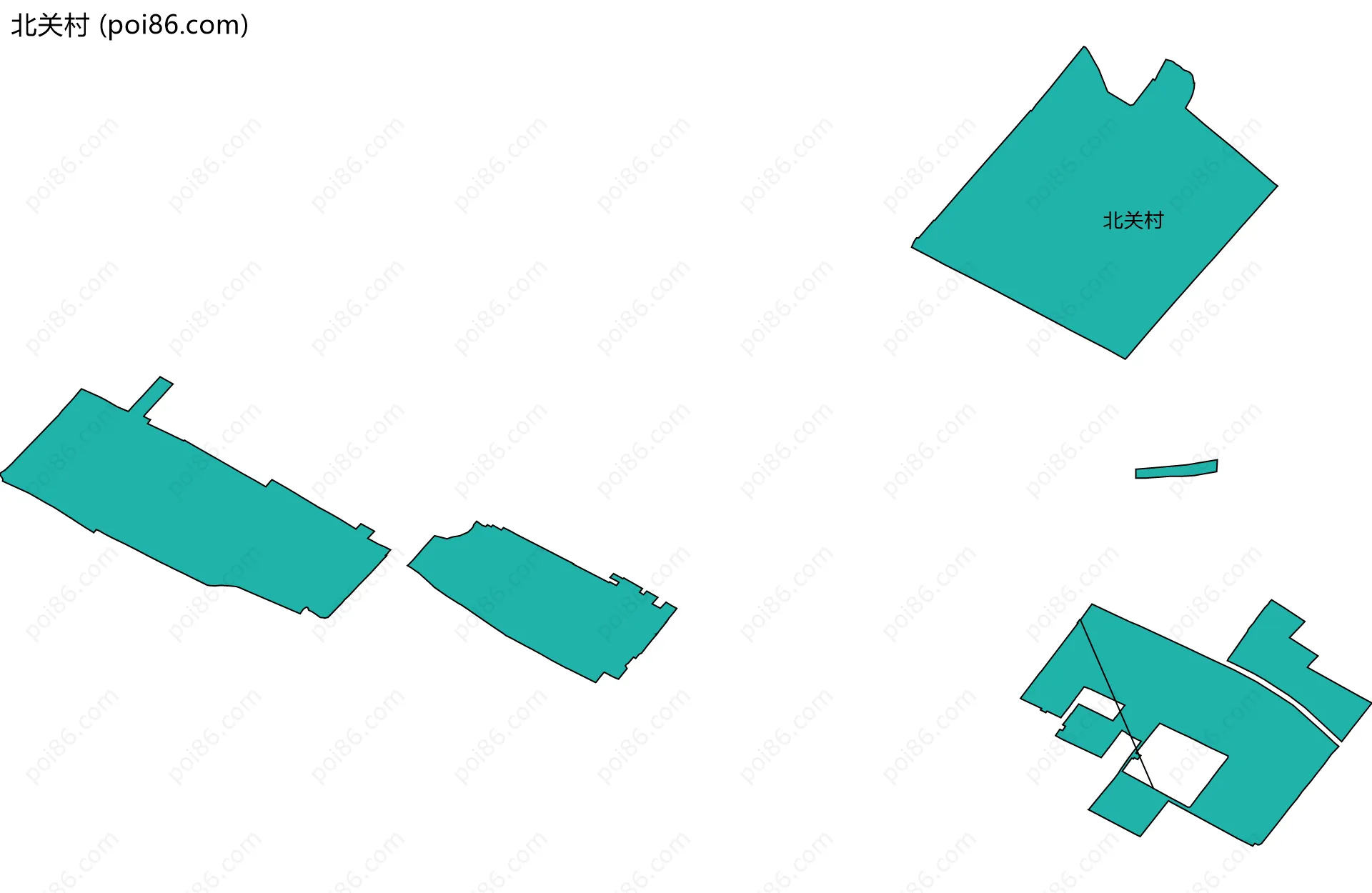 北关村边界地图