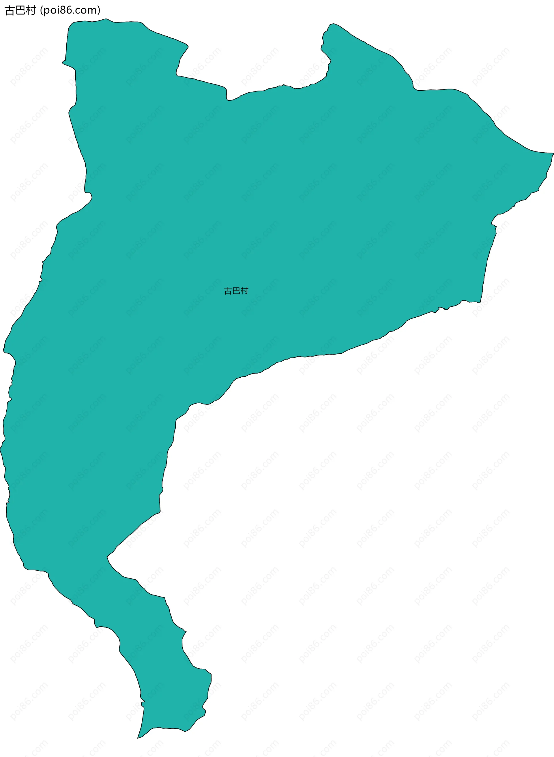 古巴村边界地图