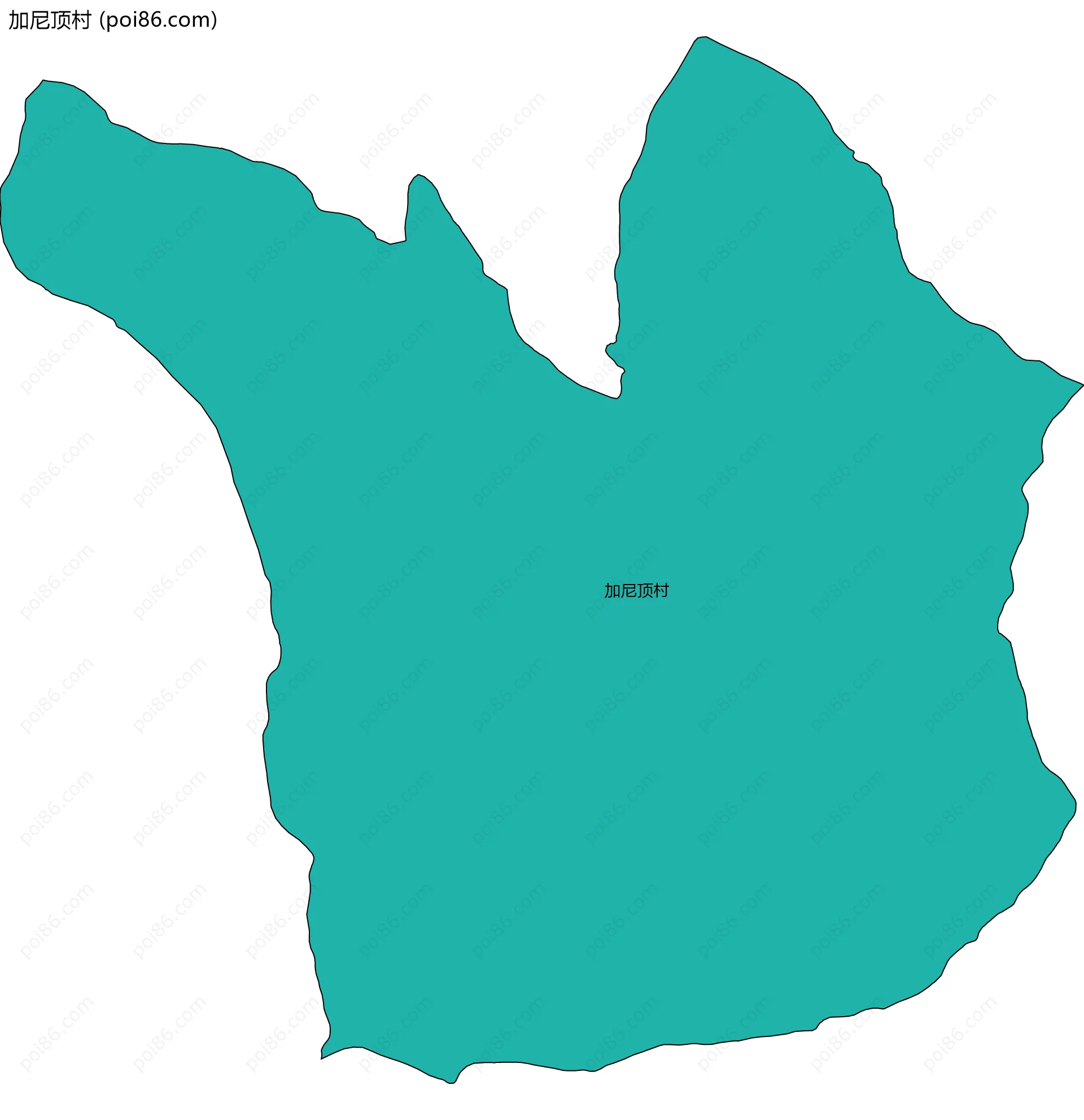 加尼顶村边界地图