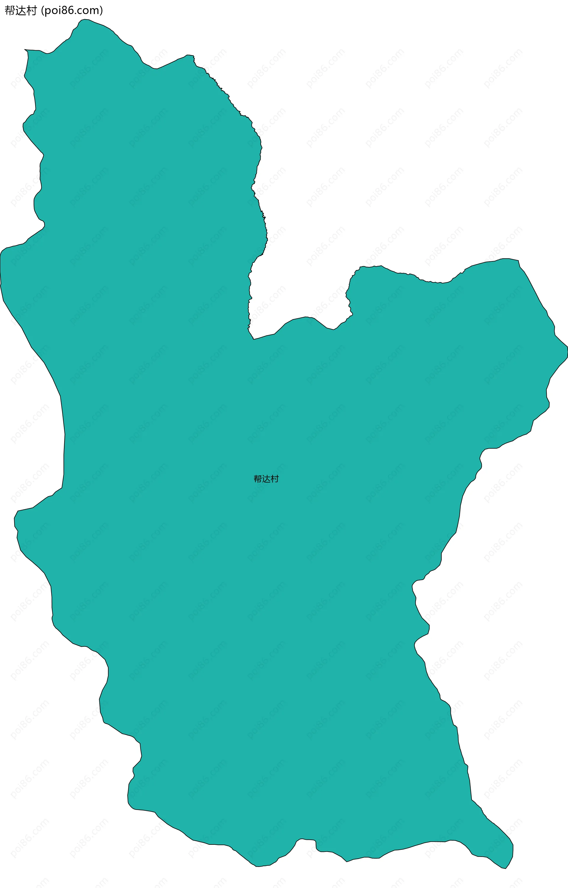 帮达村边界地图
