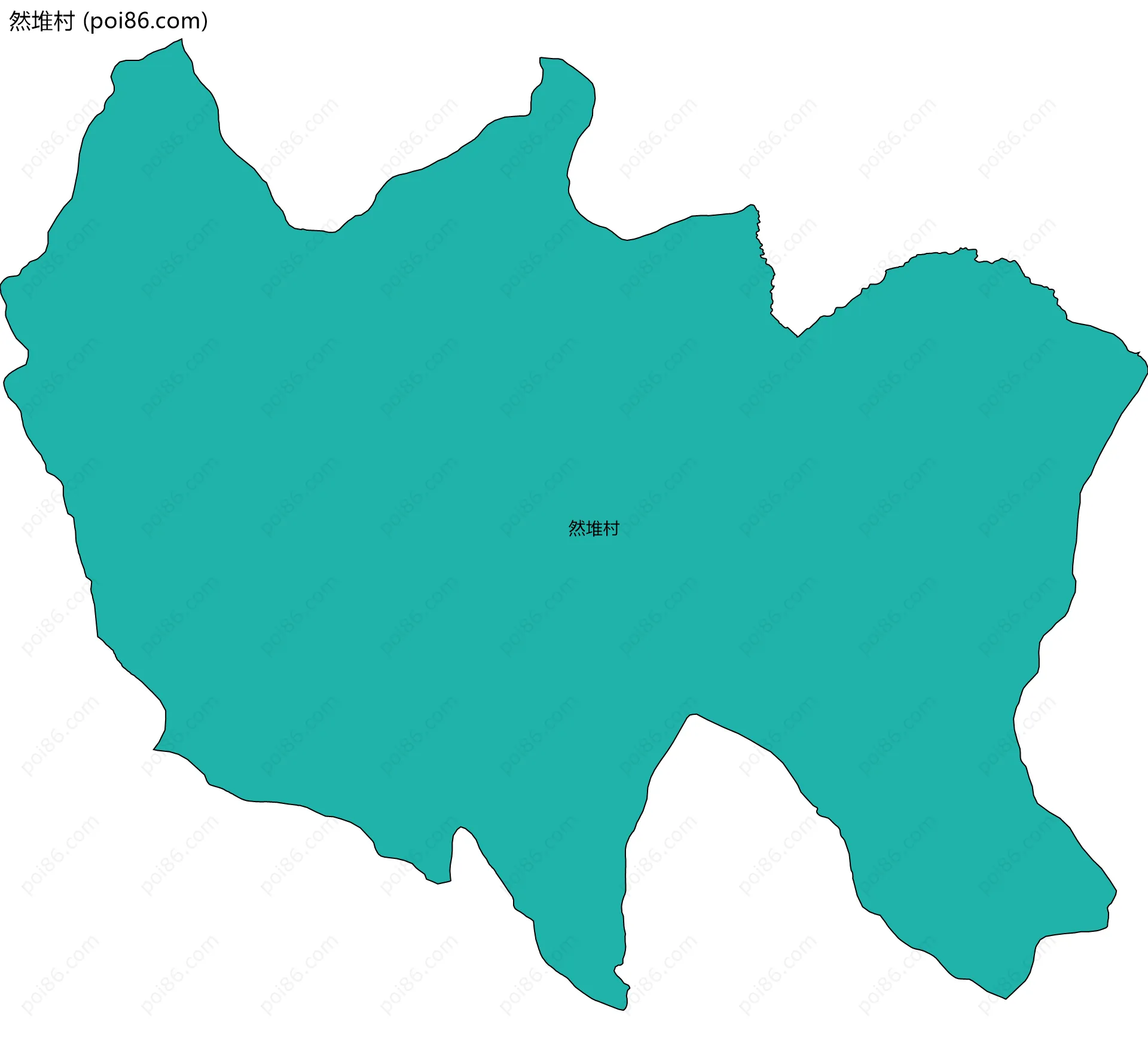 然堆村边界地图