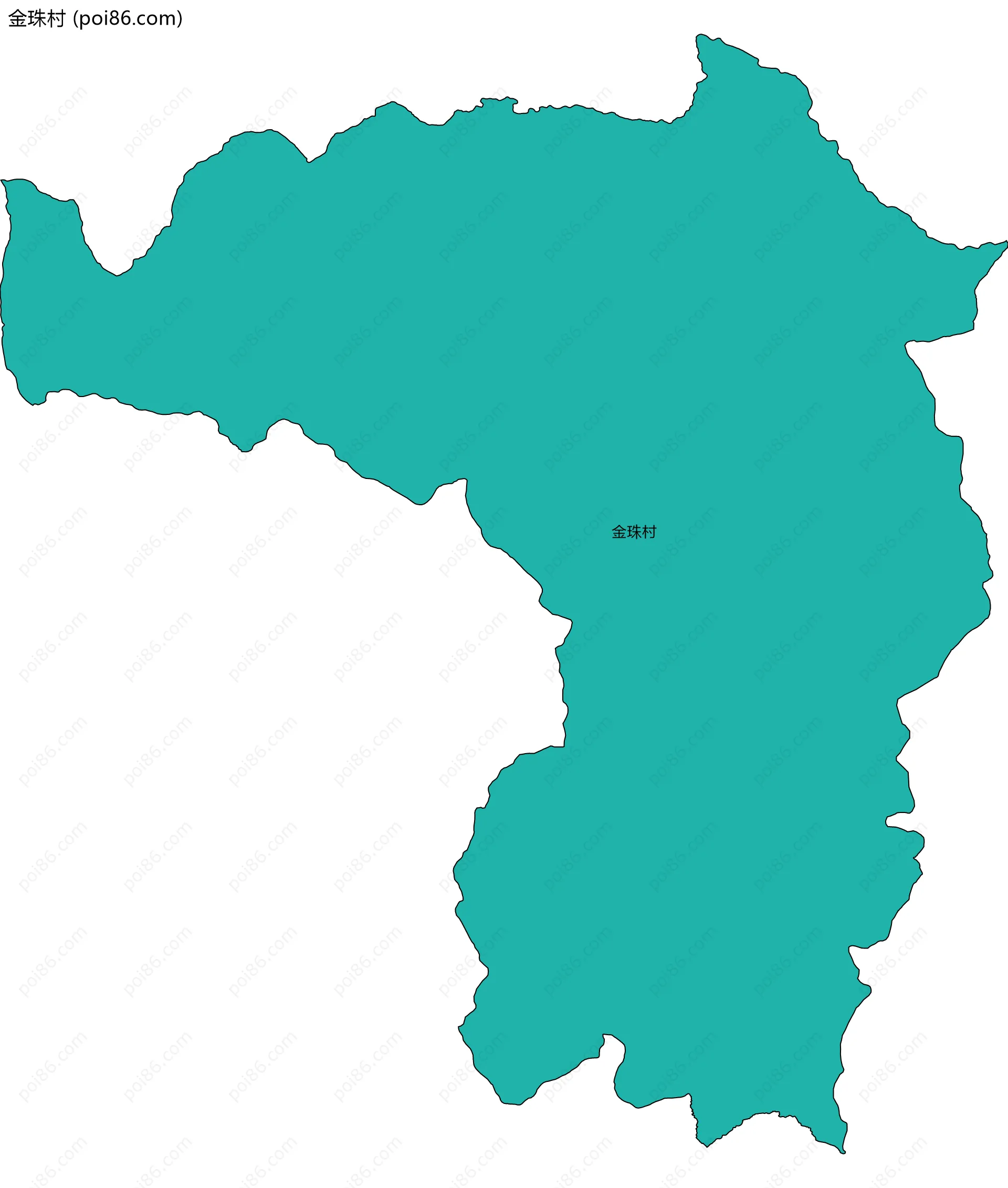 金珠村边界地图