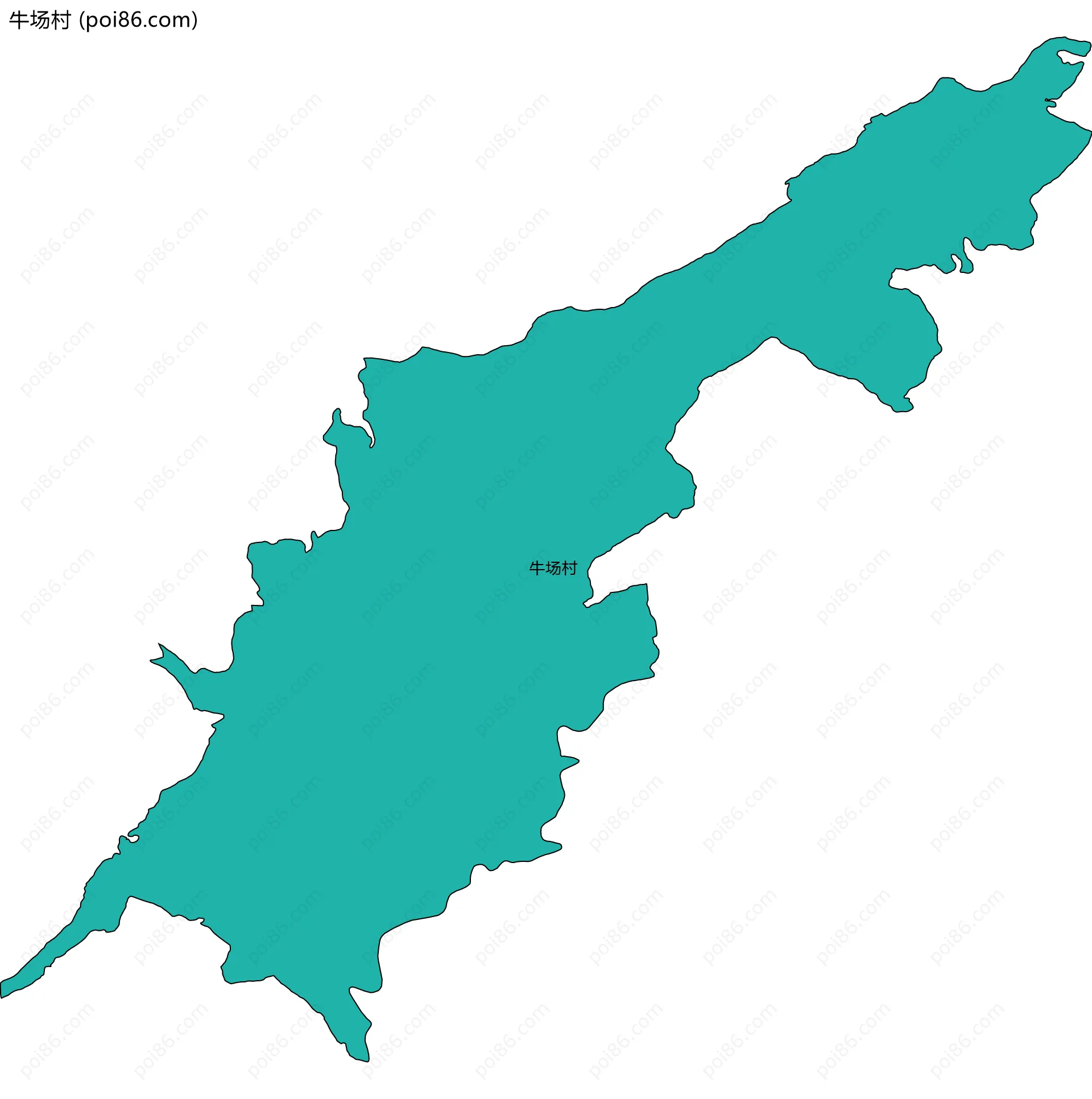 牛场村边界地图