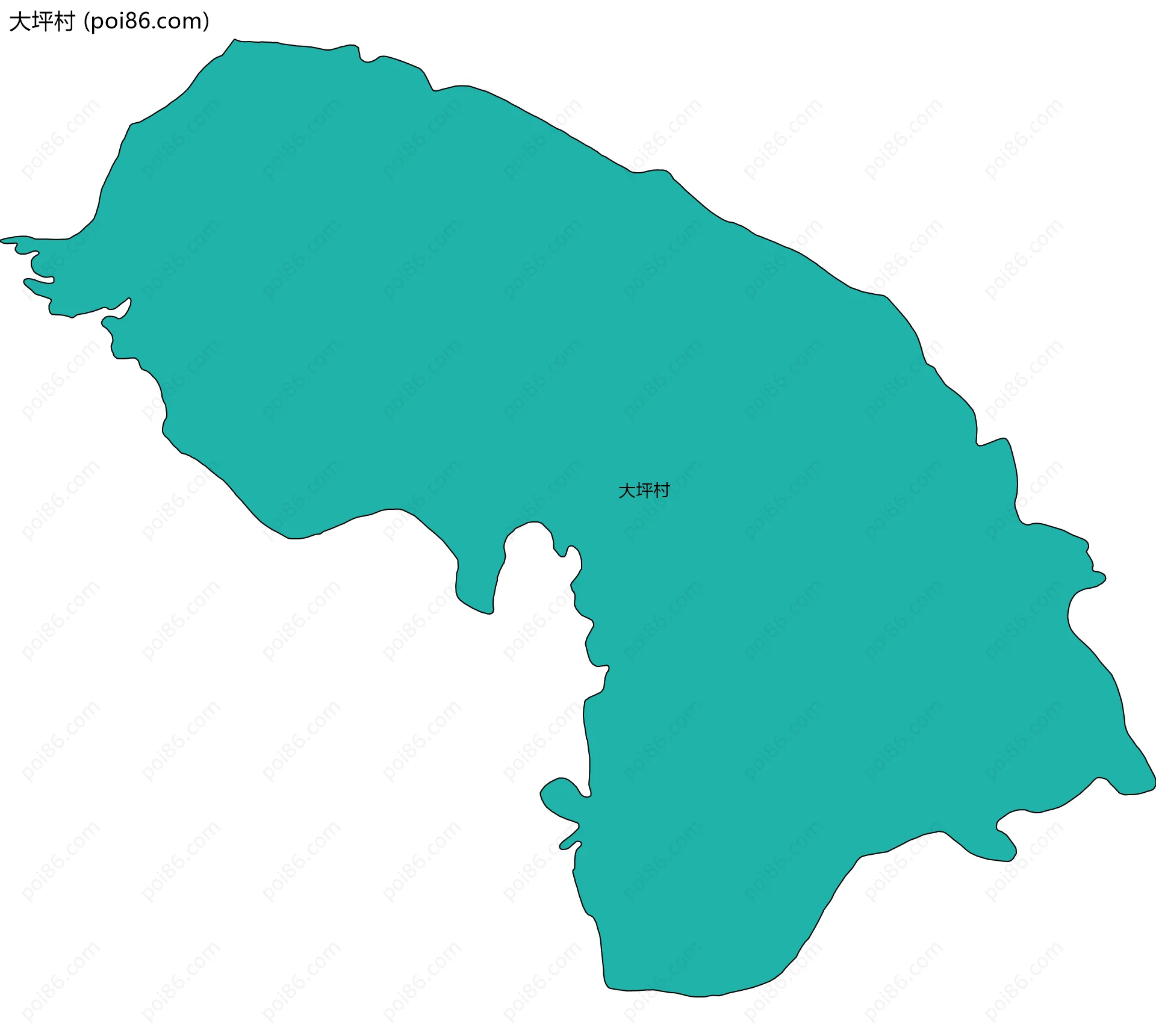 大坪村边界地图