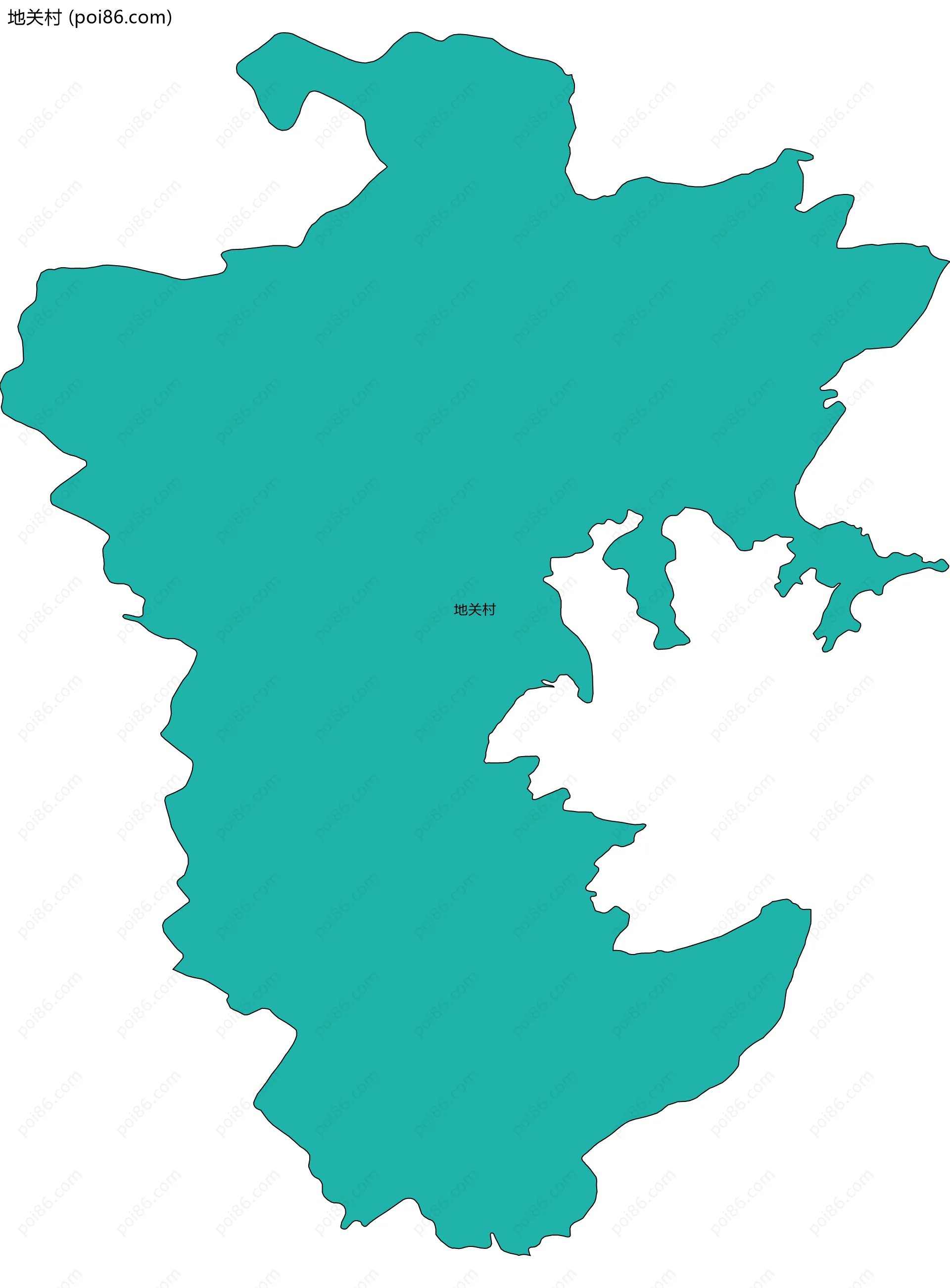 地关村边界地图