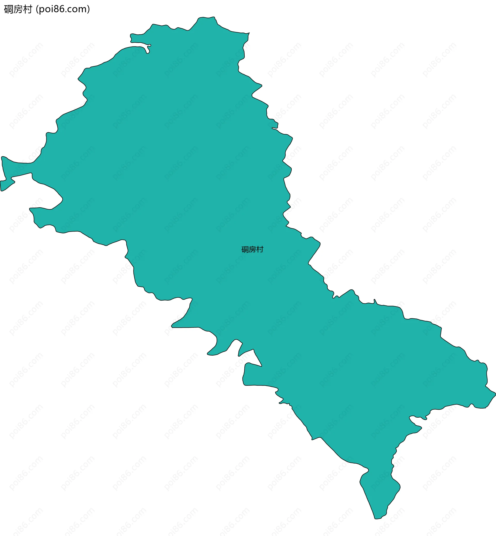 硐房村边界地图