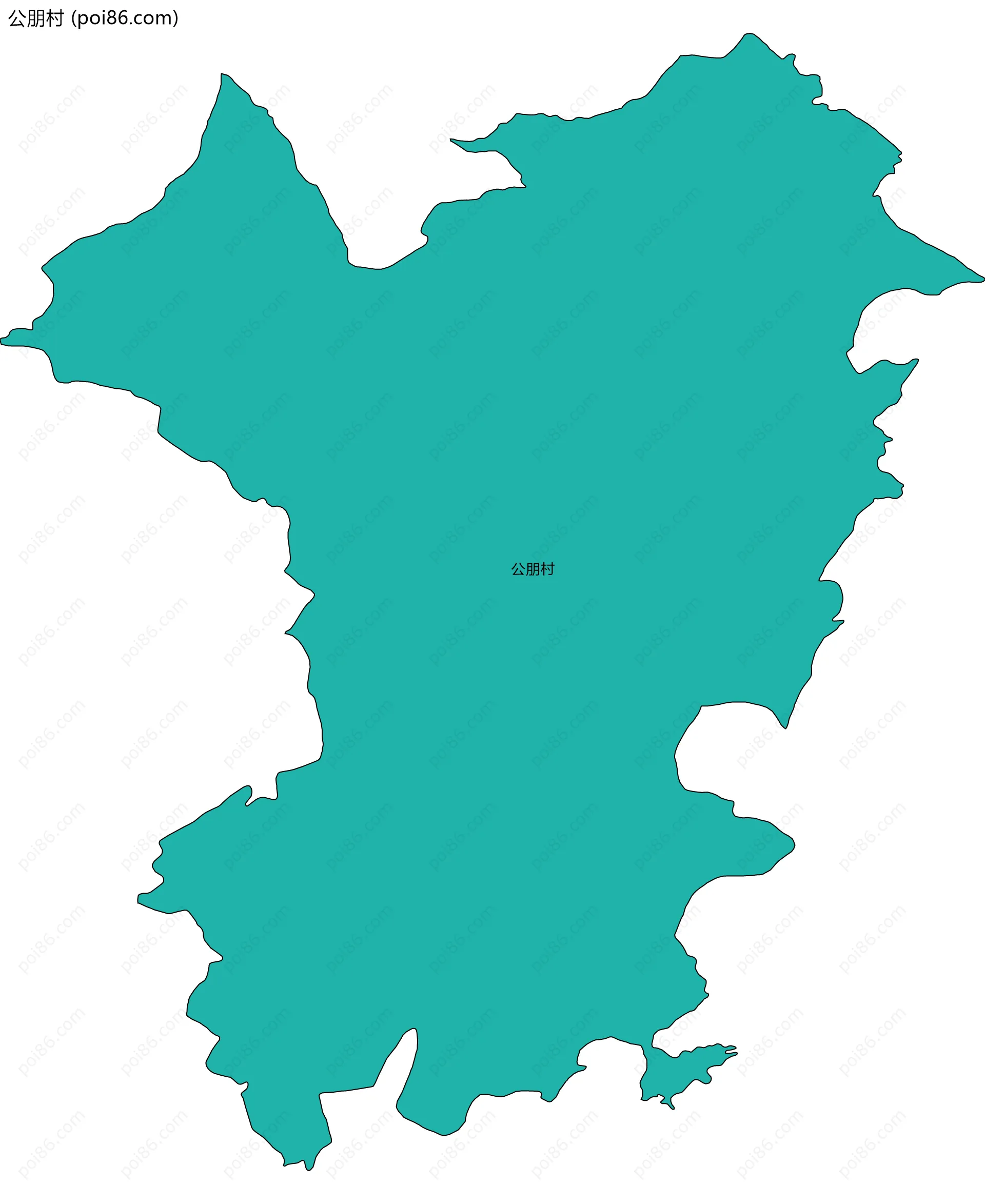 公朋村边界地图