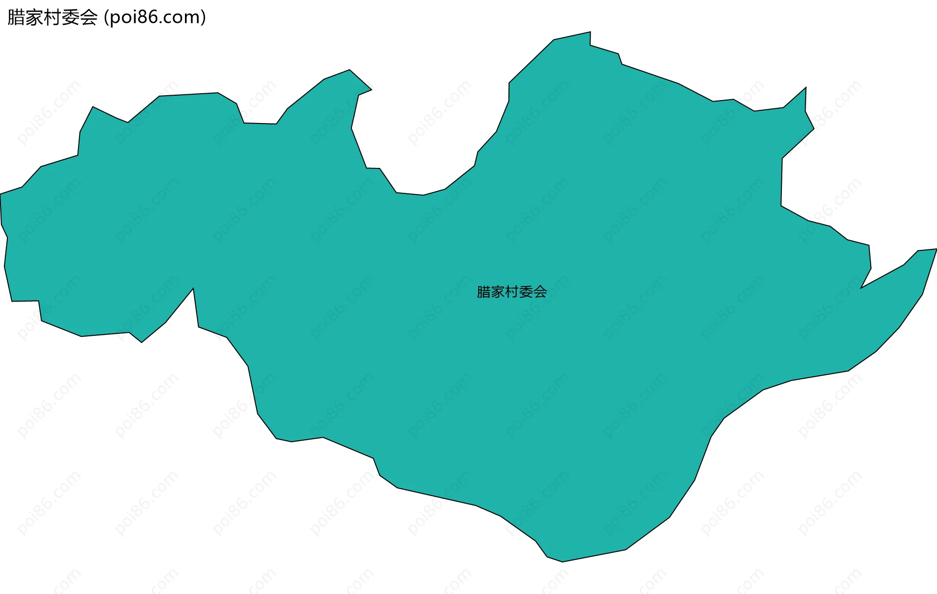 腊家村委会边界地图