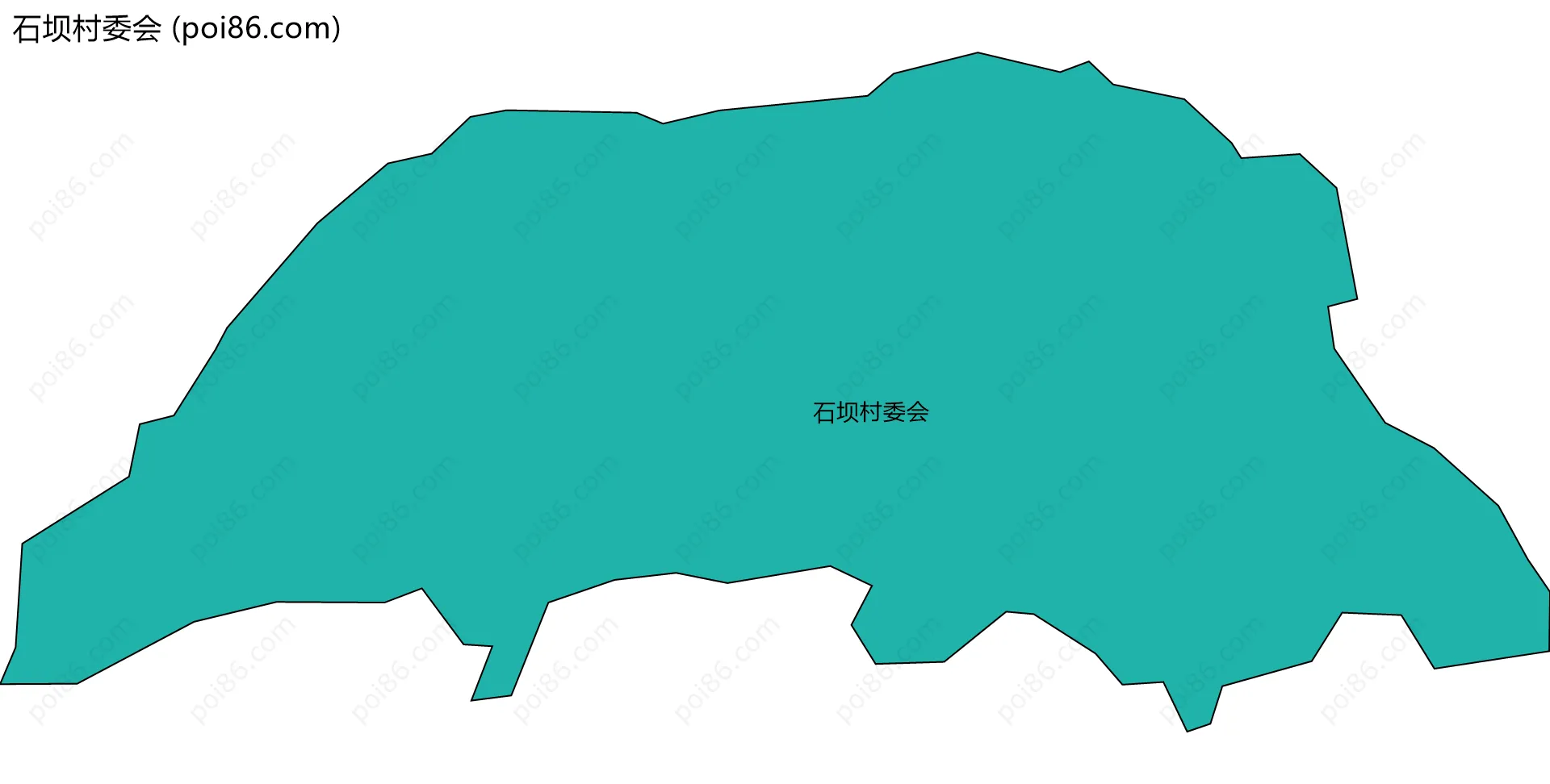 石坝村委会边界地图