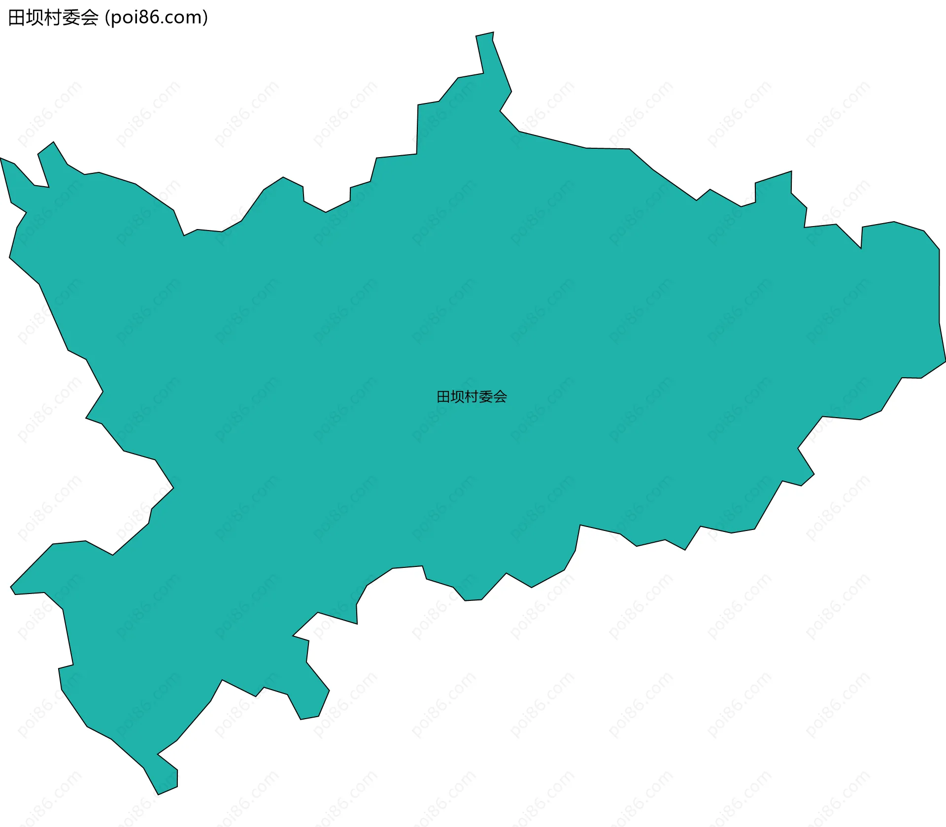 田坝村委会边界地图