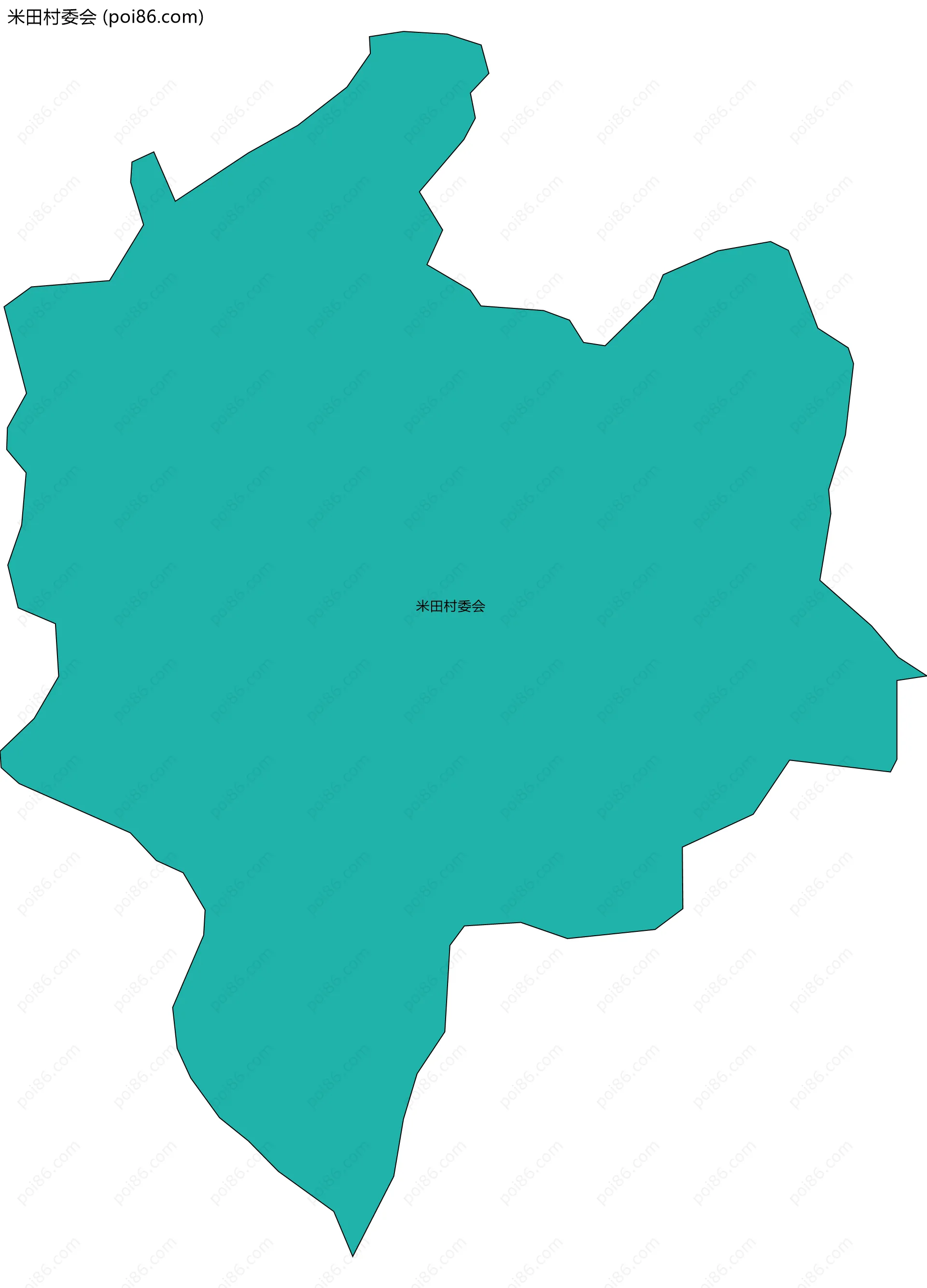 米田村委会边界地图