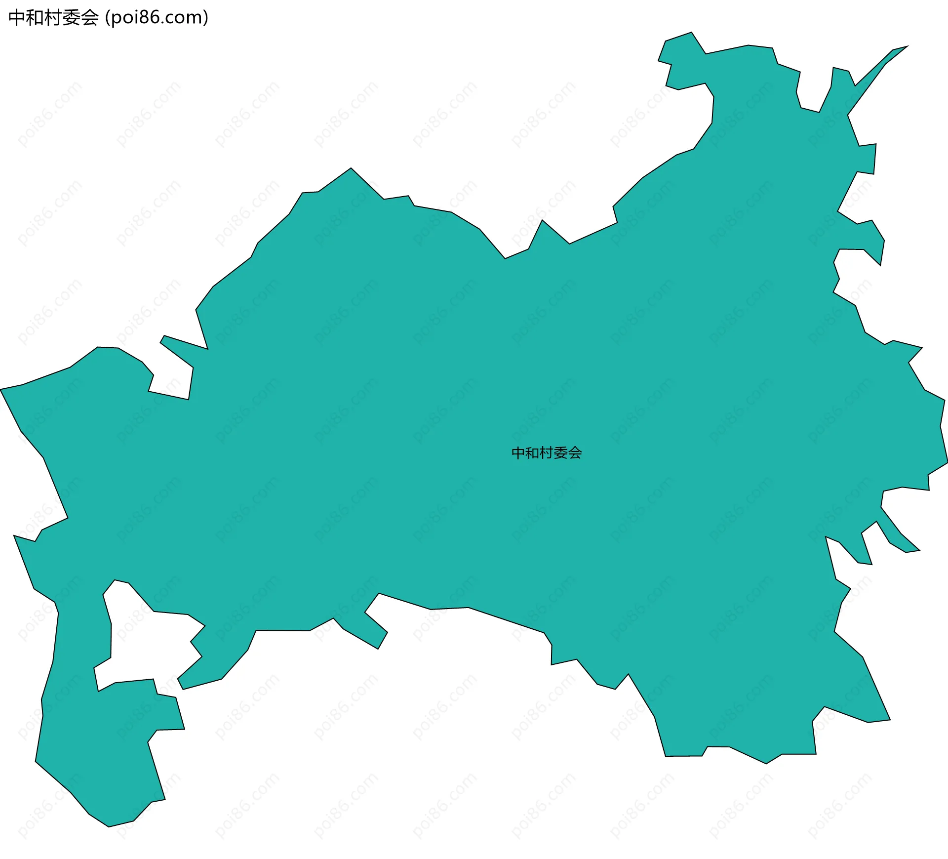 中和村委会边界地图