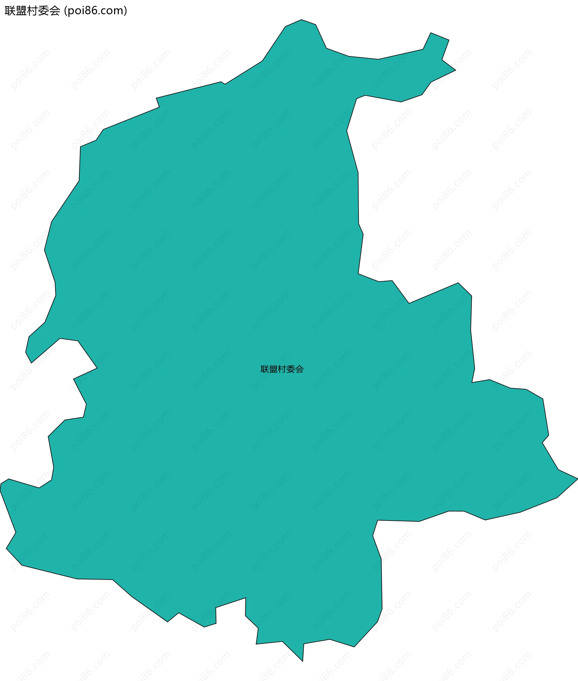 联盟村委会边界地图