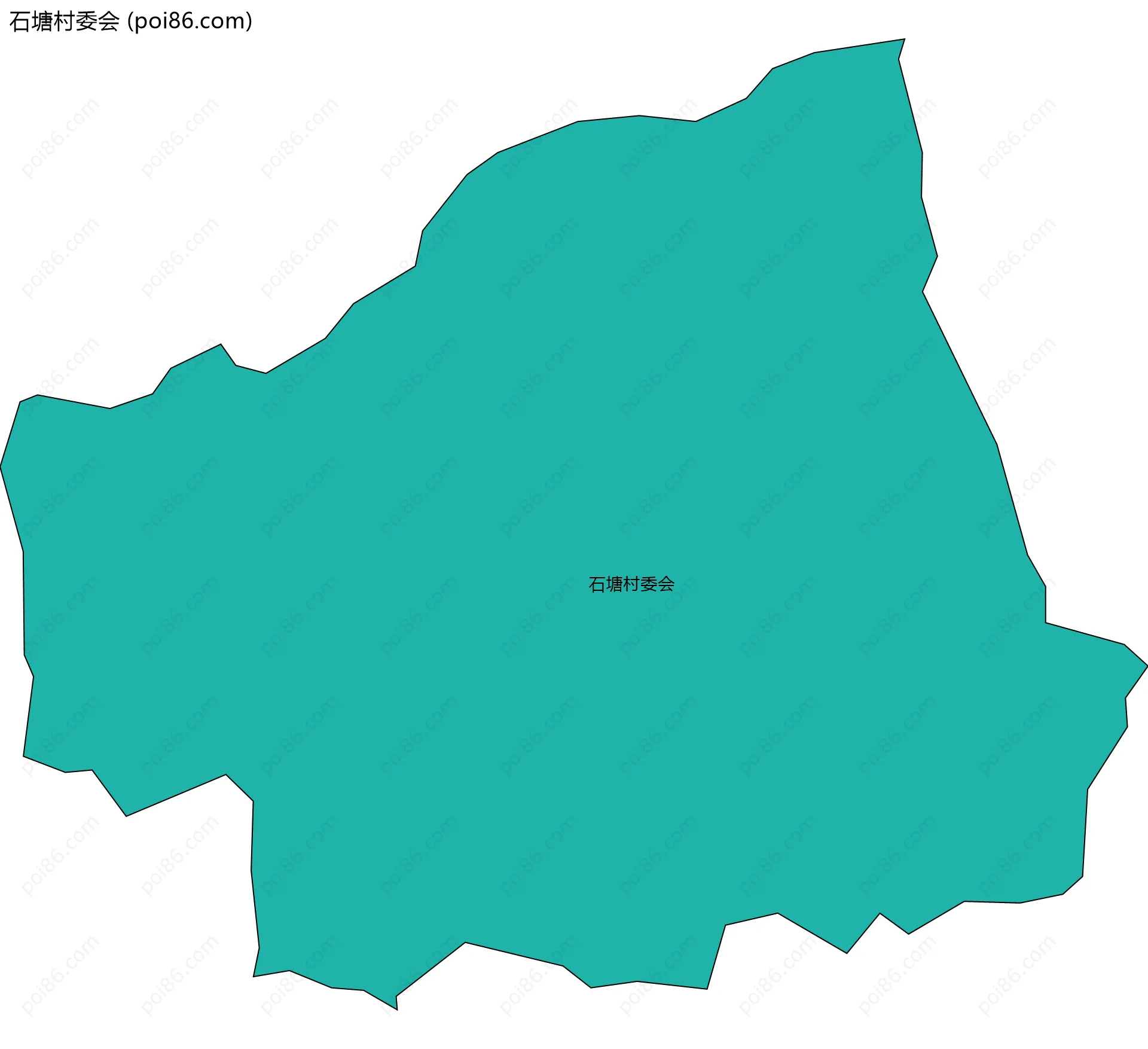 石塘村委会边界地图