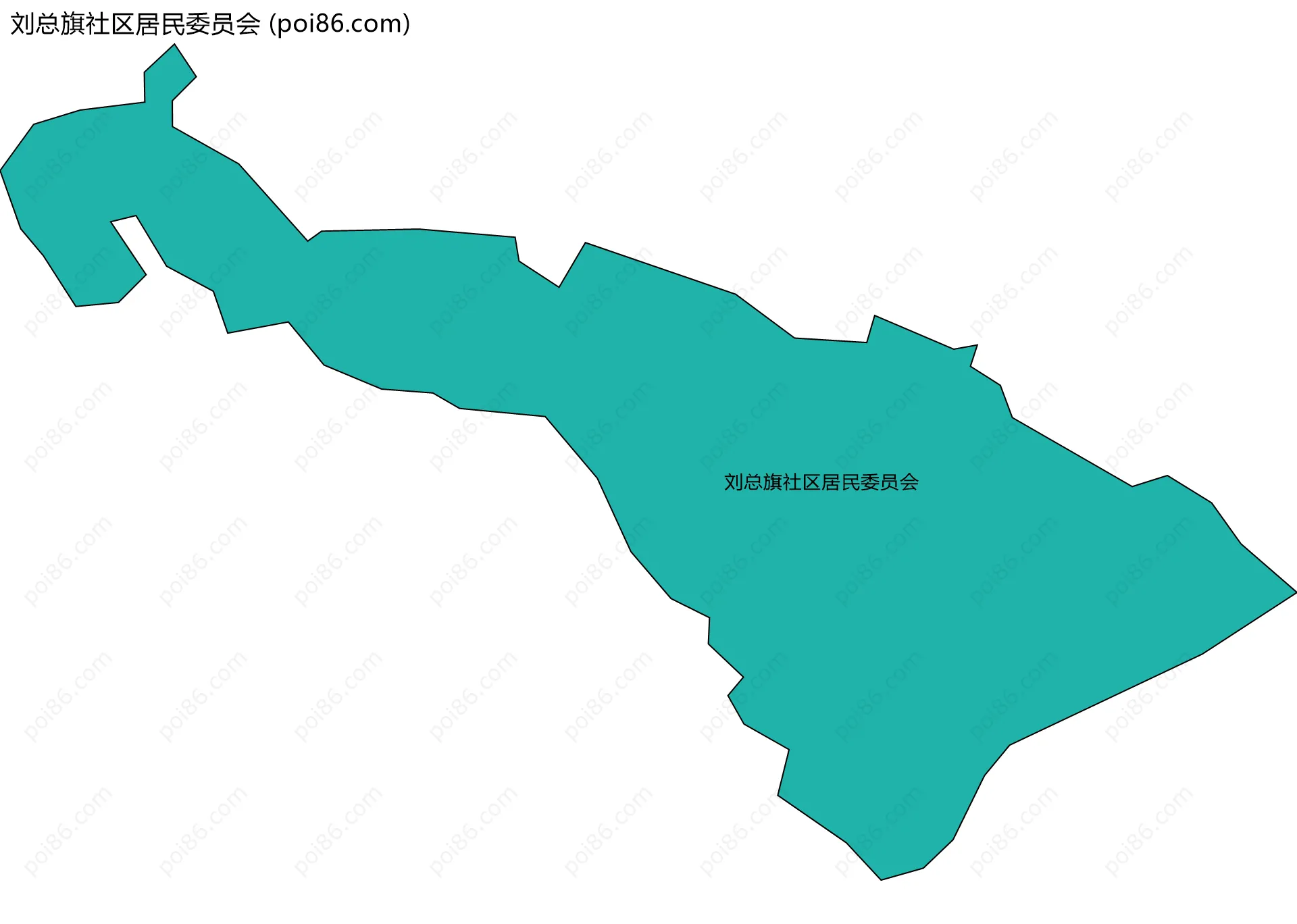 刘总旗社区居民委员会边界地图