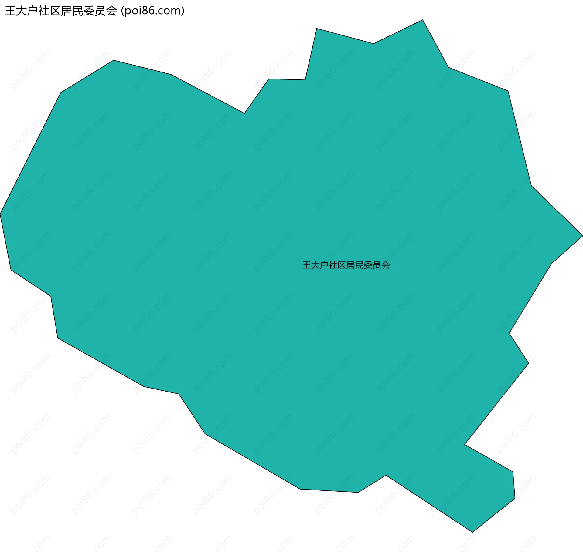 王大户社区居民委员会边界地图