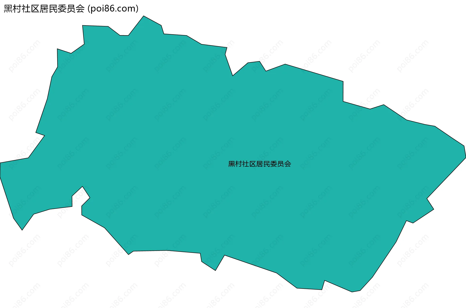 黑村社区居民委员会边界地图